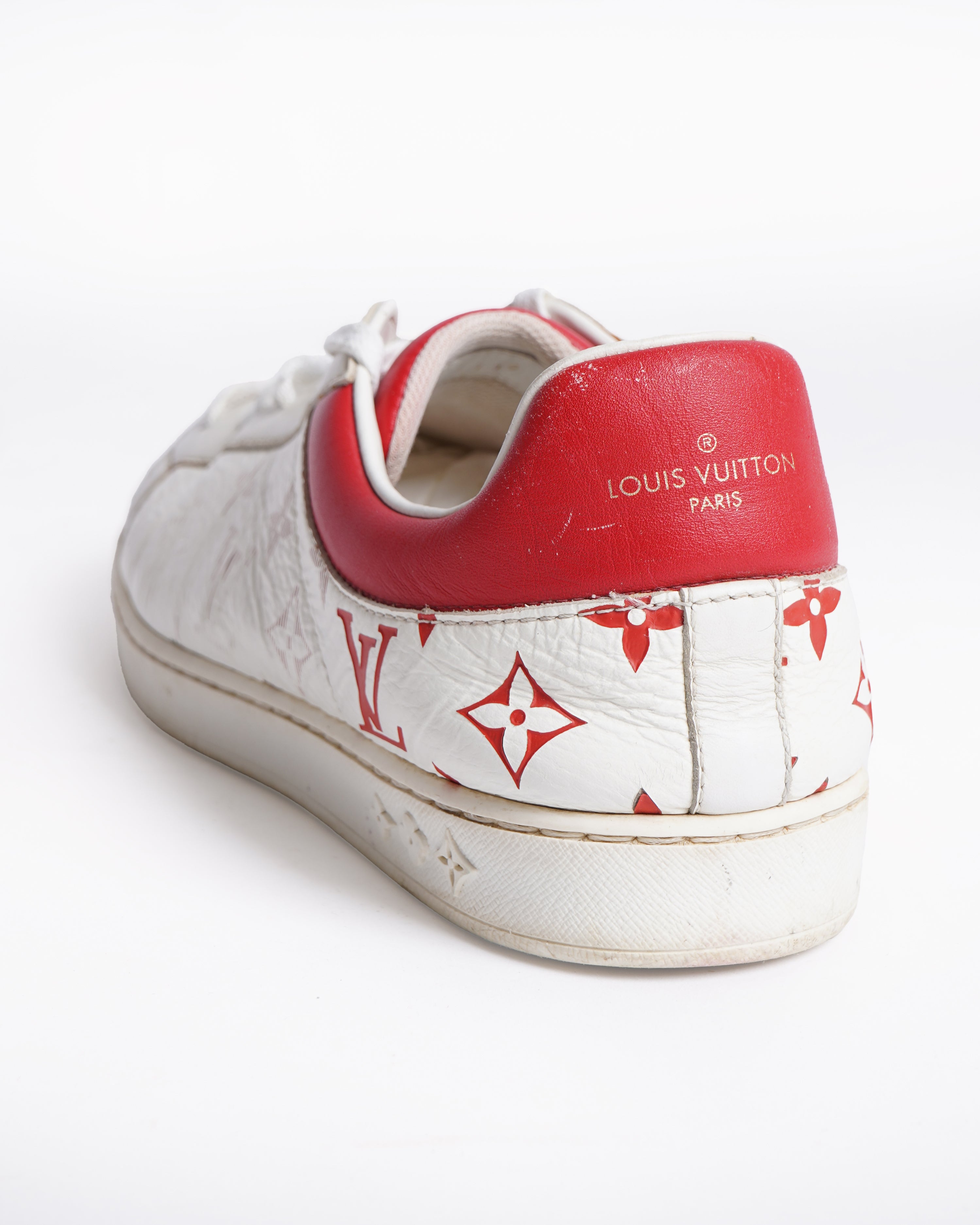 Louis Vuitton red monogram luxembourg sneakers