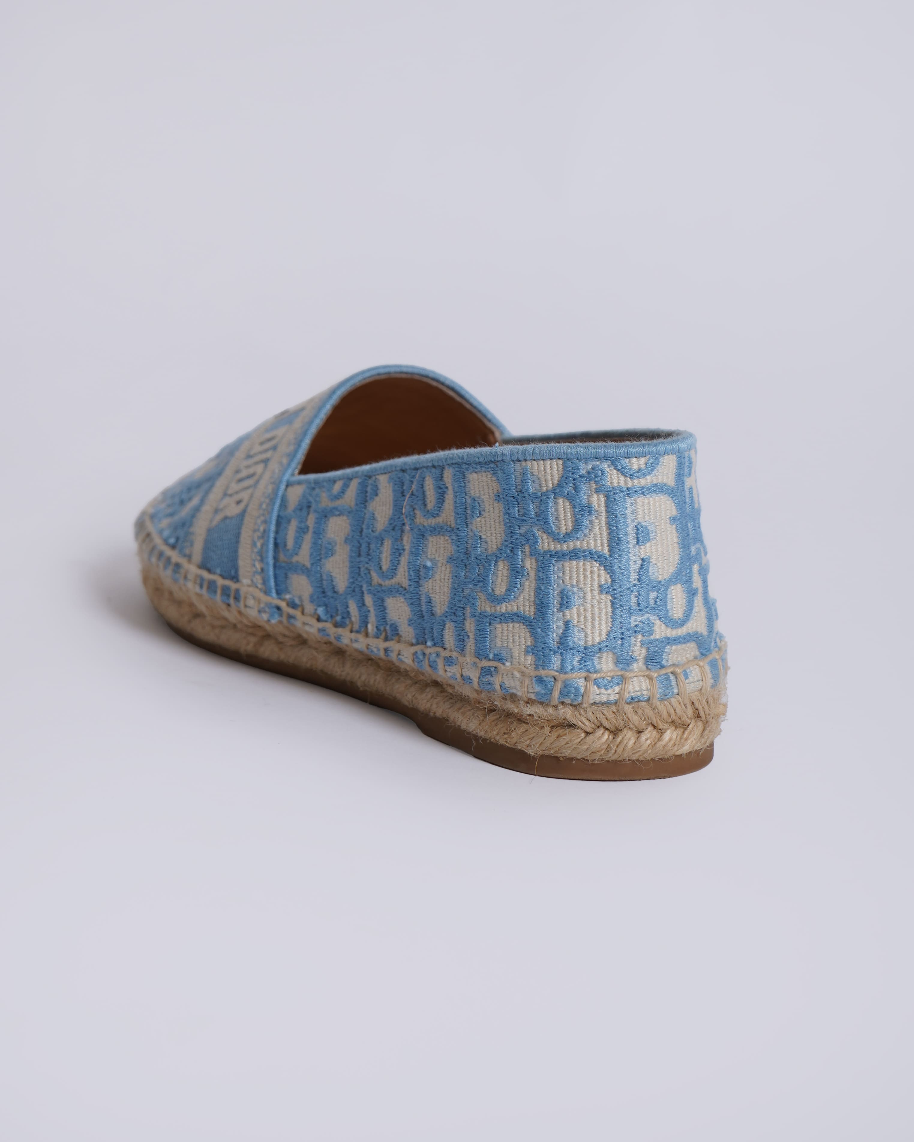 Christian Dior Women's Dioriviera Granville Espadrille In Embroidered Cotton