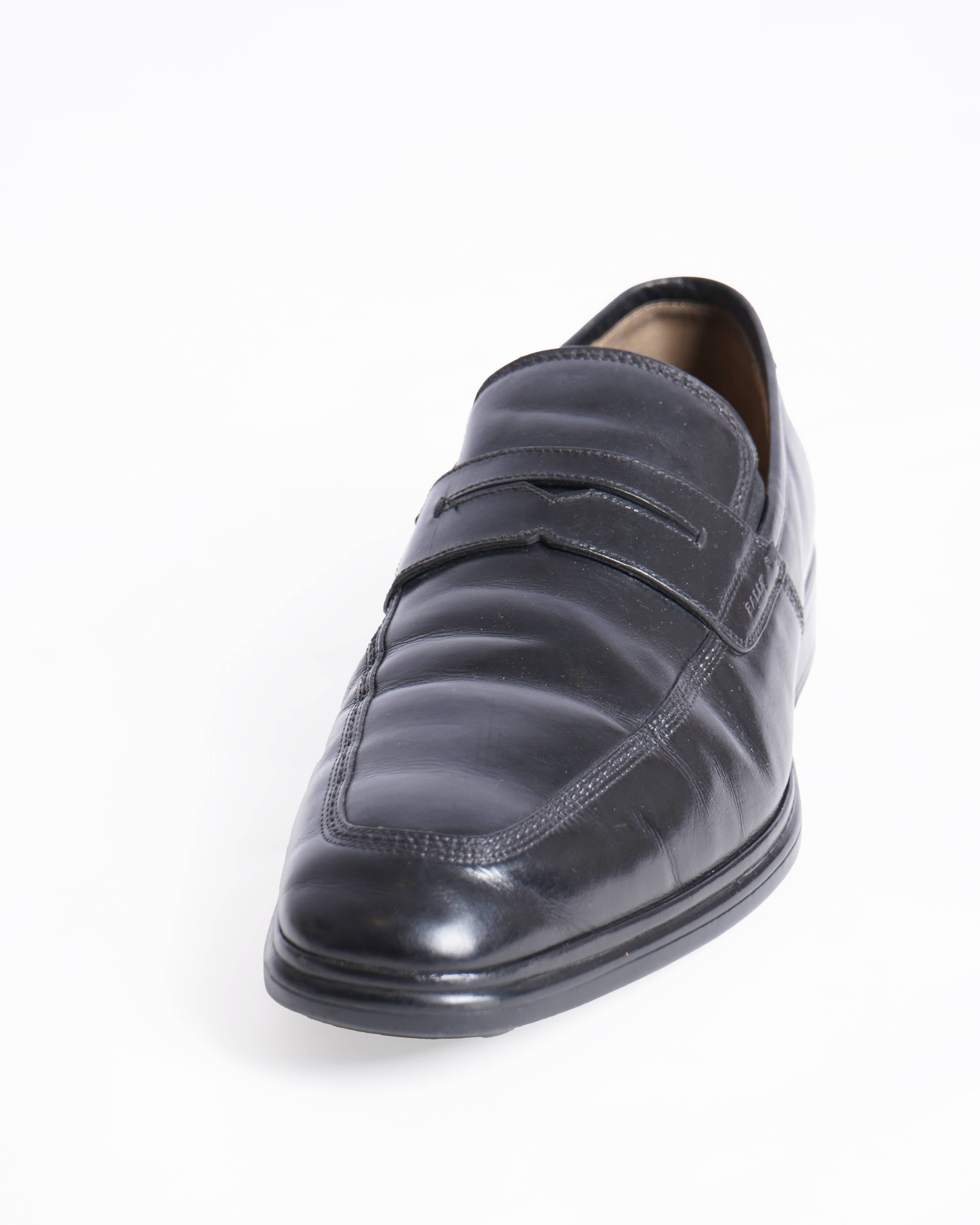 Bally Black Leather Loafers