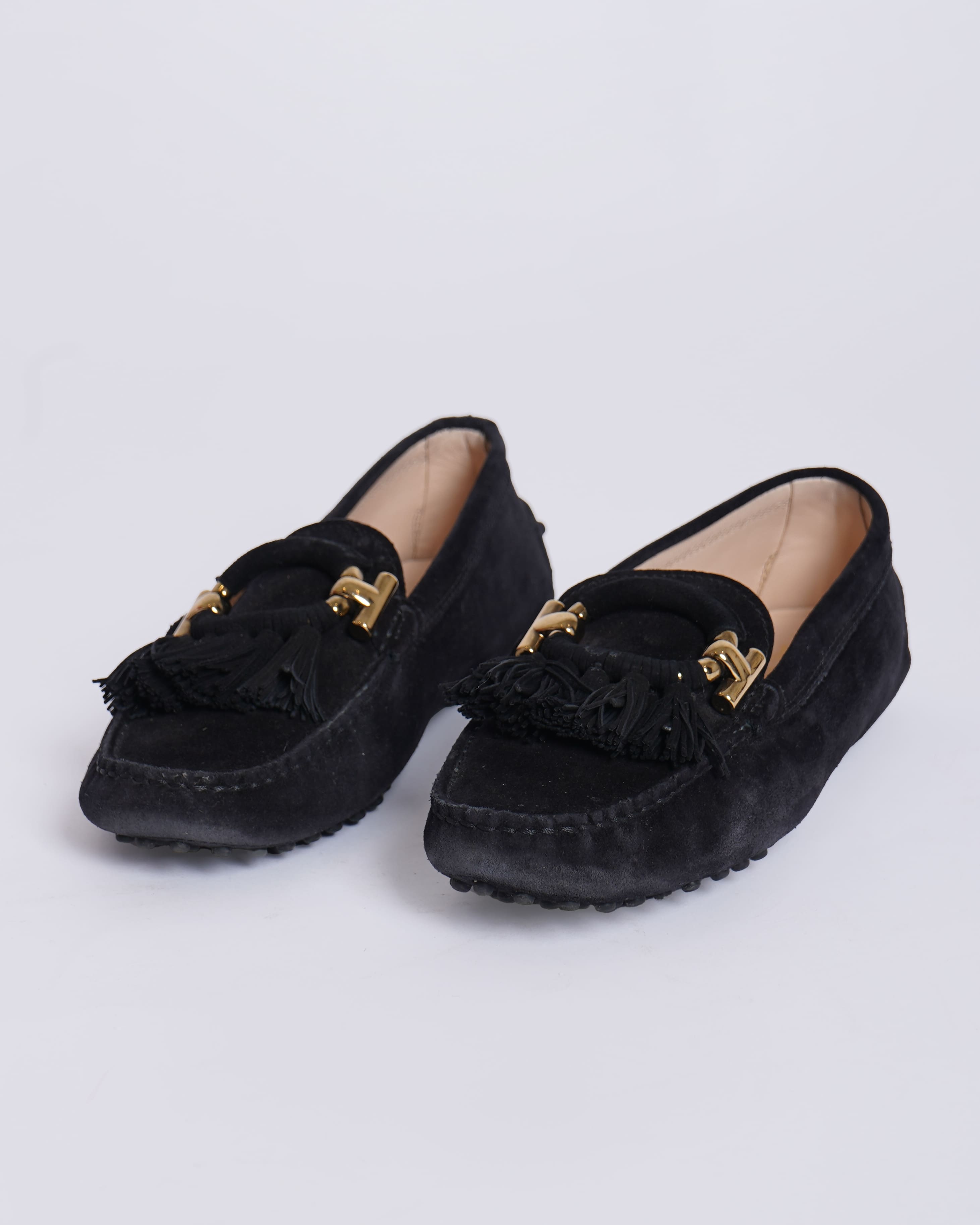 Tod's Women's Suede Loafers In Black