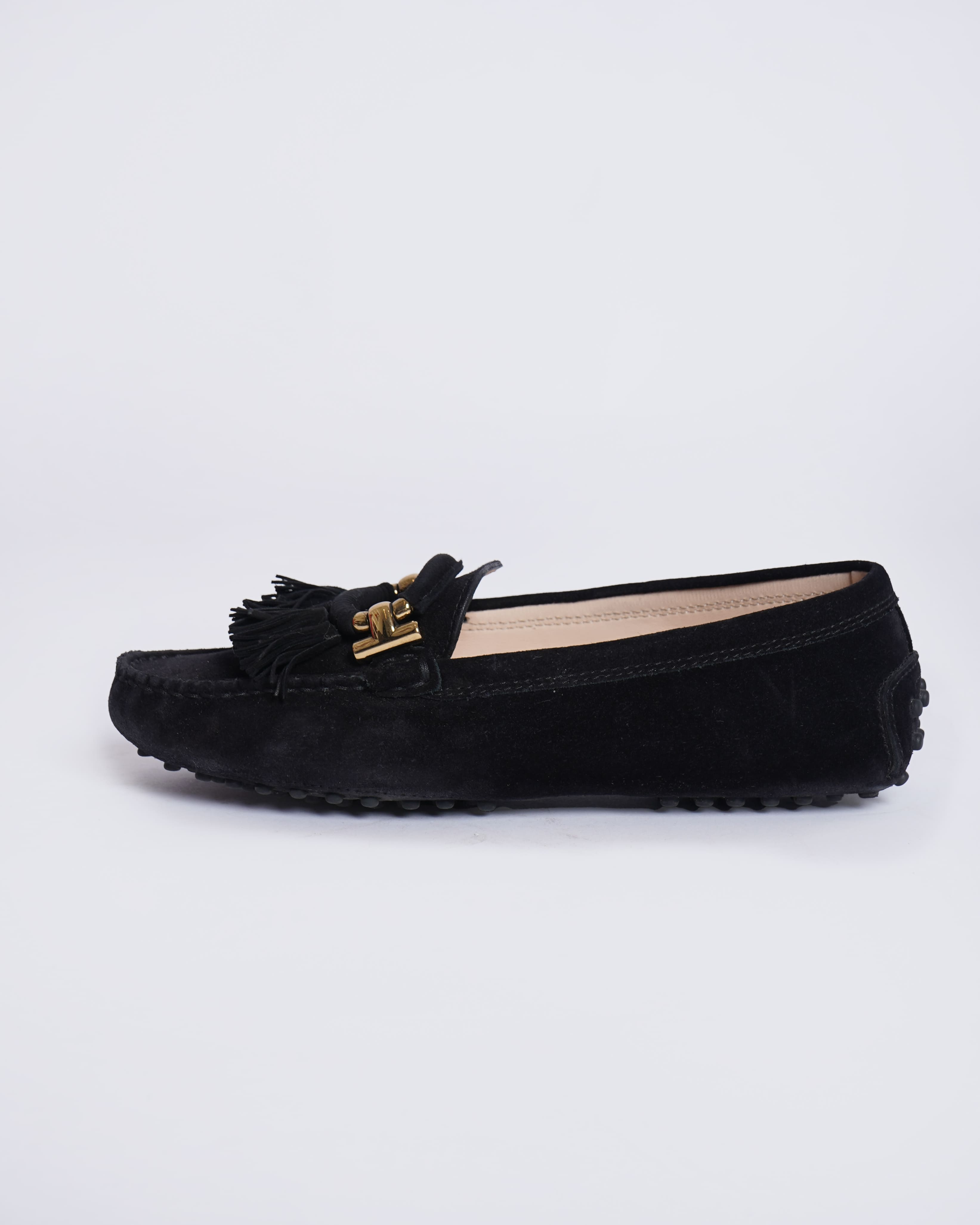 Tod's Women's Suede Loafers In Black