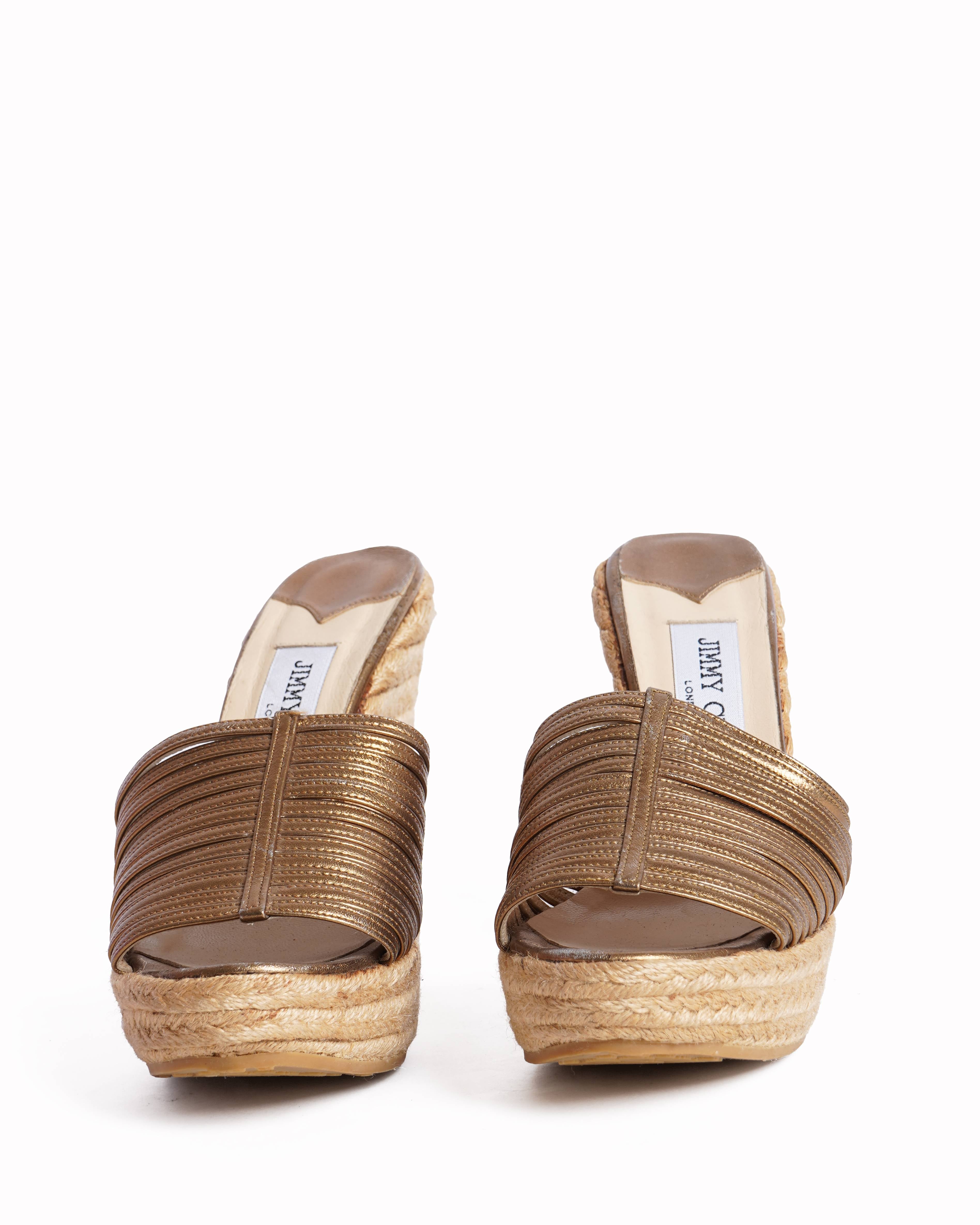 Jimmy Choo Wedges In Bronze