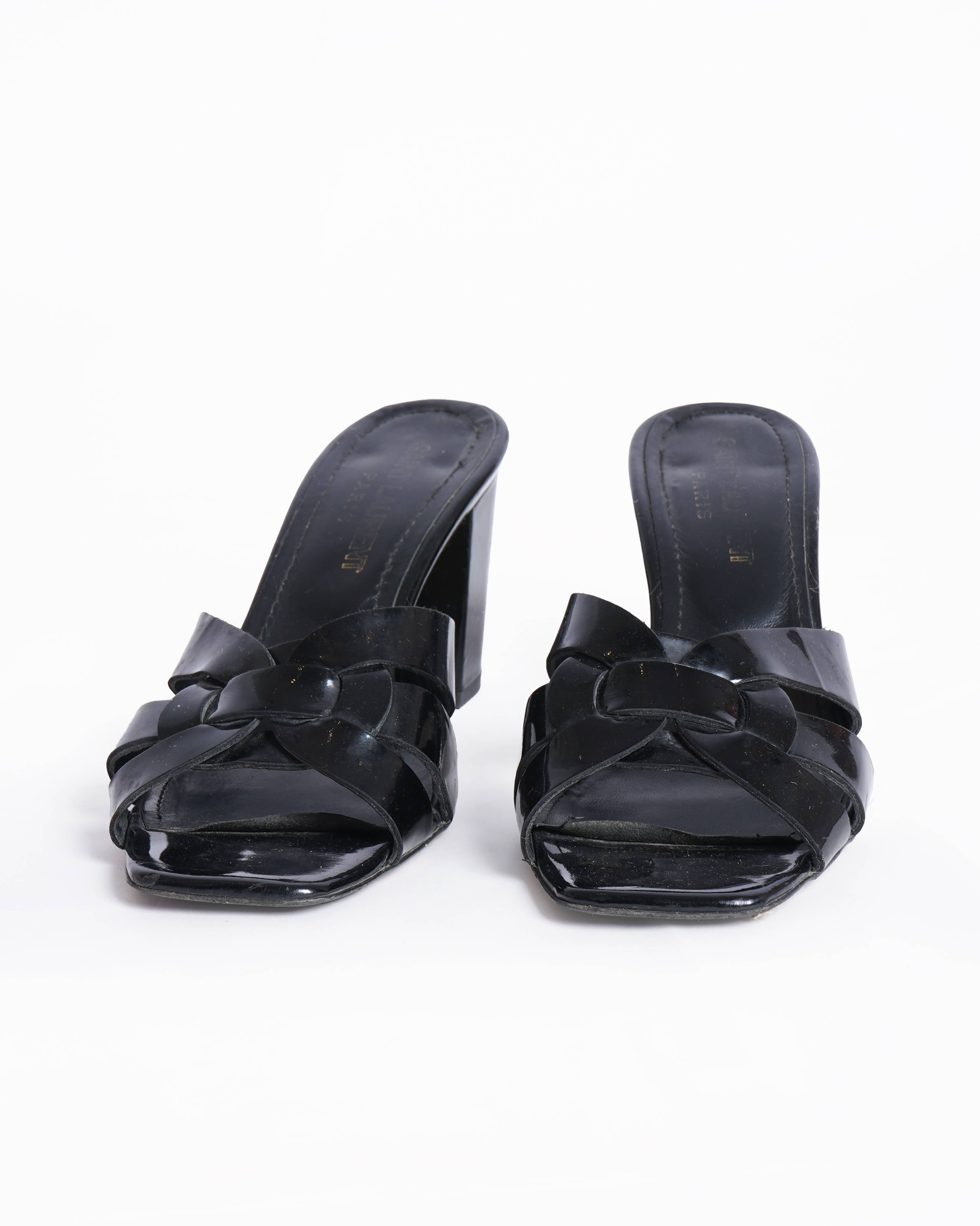 Saint Laurent Black Patent Leather Heels