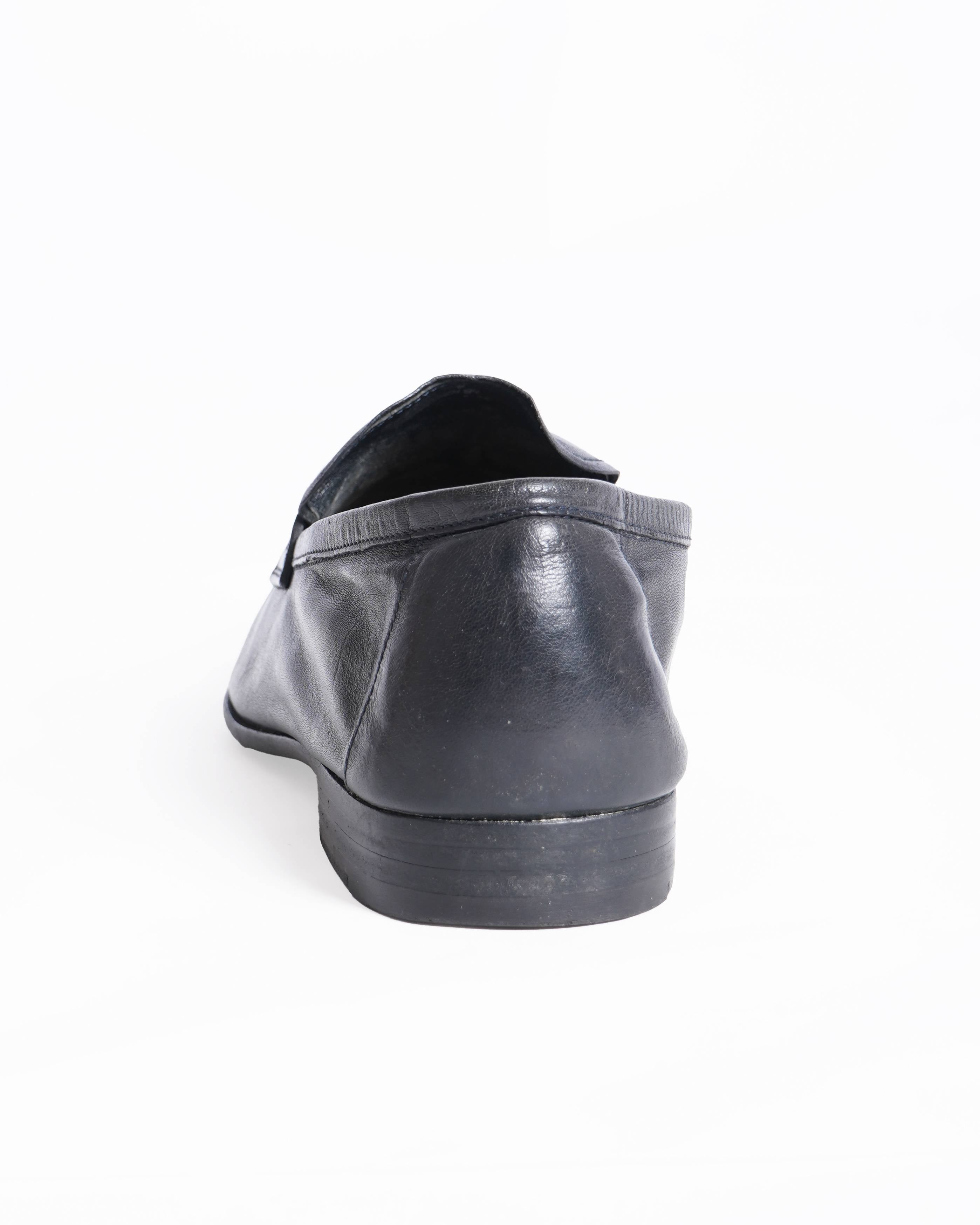 Berluti Lorenzo Kangaroo Loafers in Black Leather