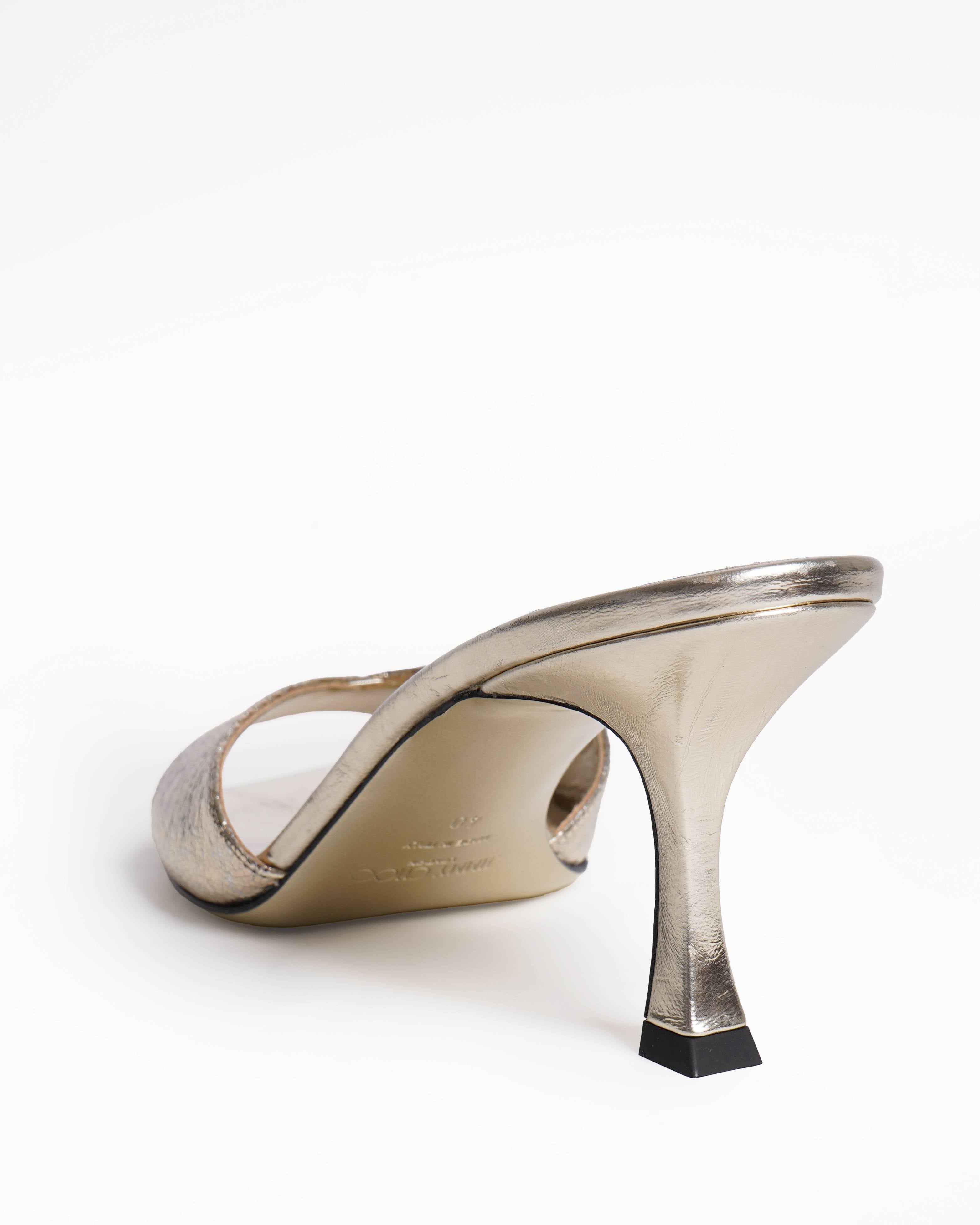 Jimmy choo skye metallic heels