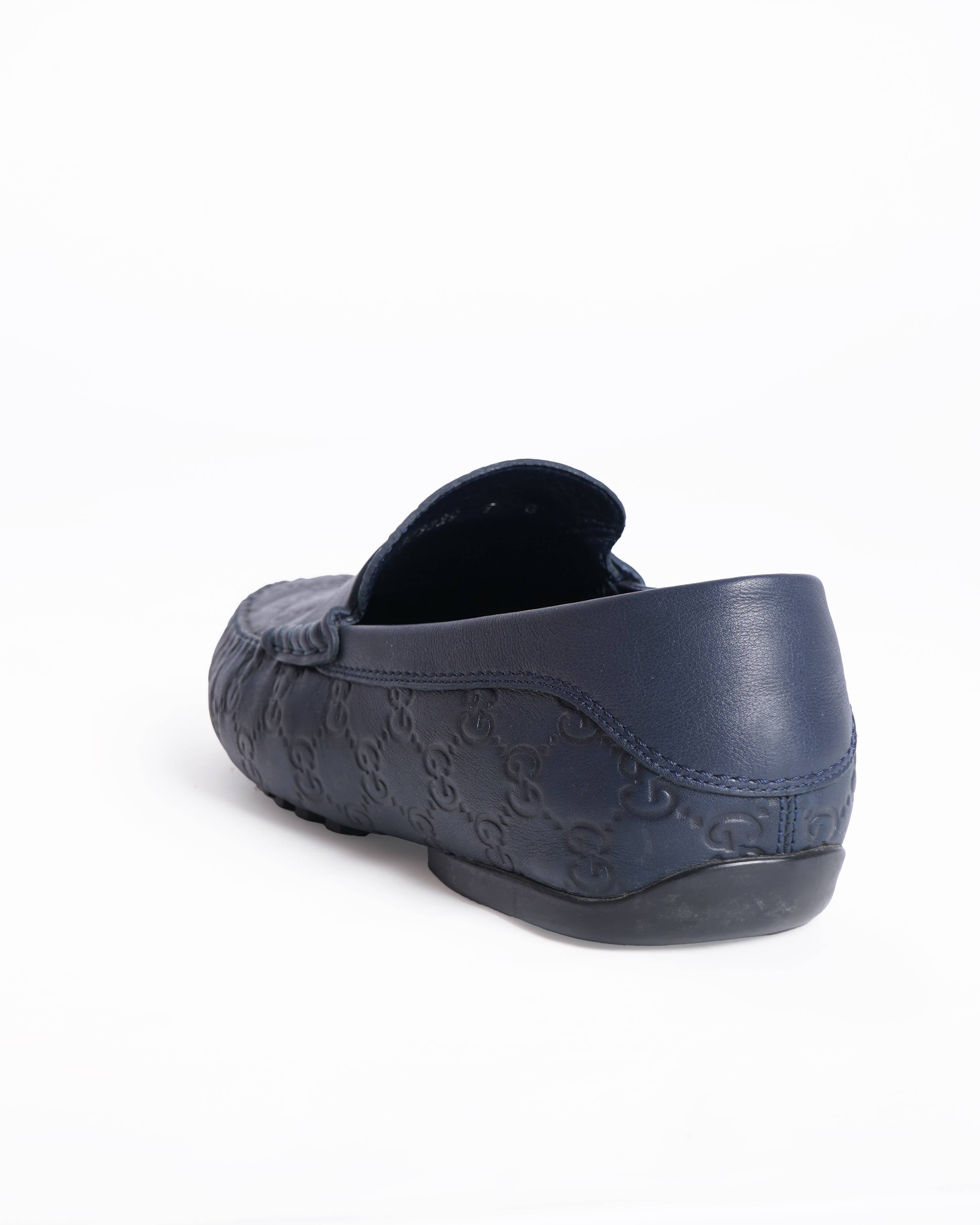 Gucci Guccissima Men's Loafers In navy blue