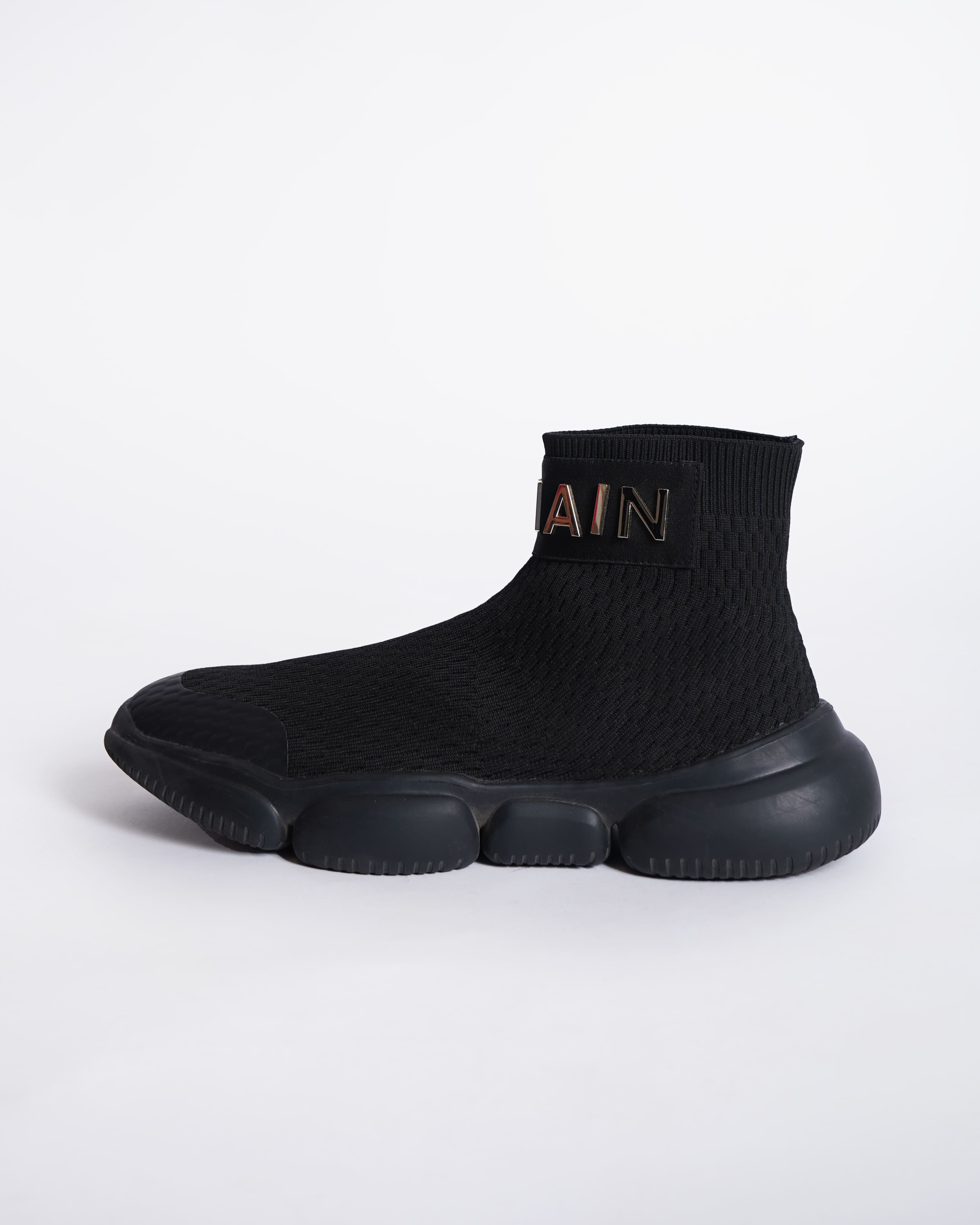 Balmain logo-embossed sock sneakers