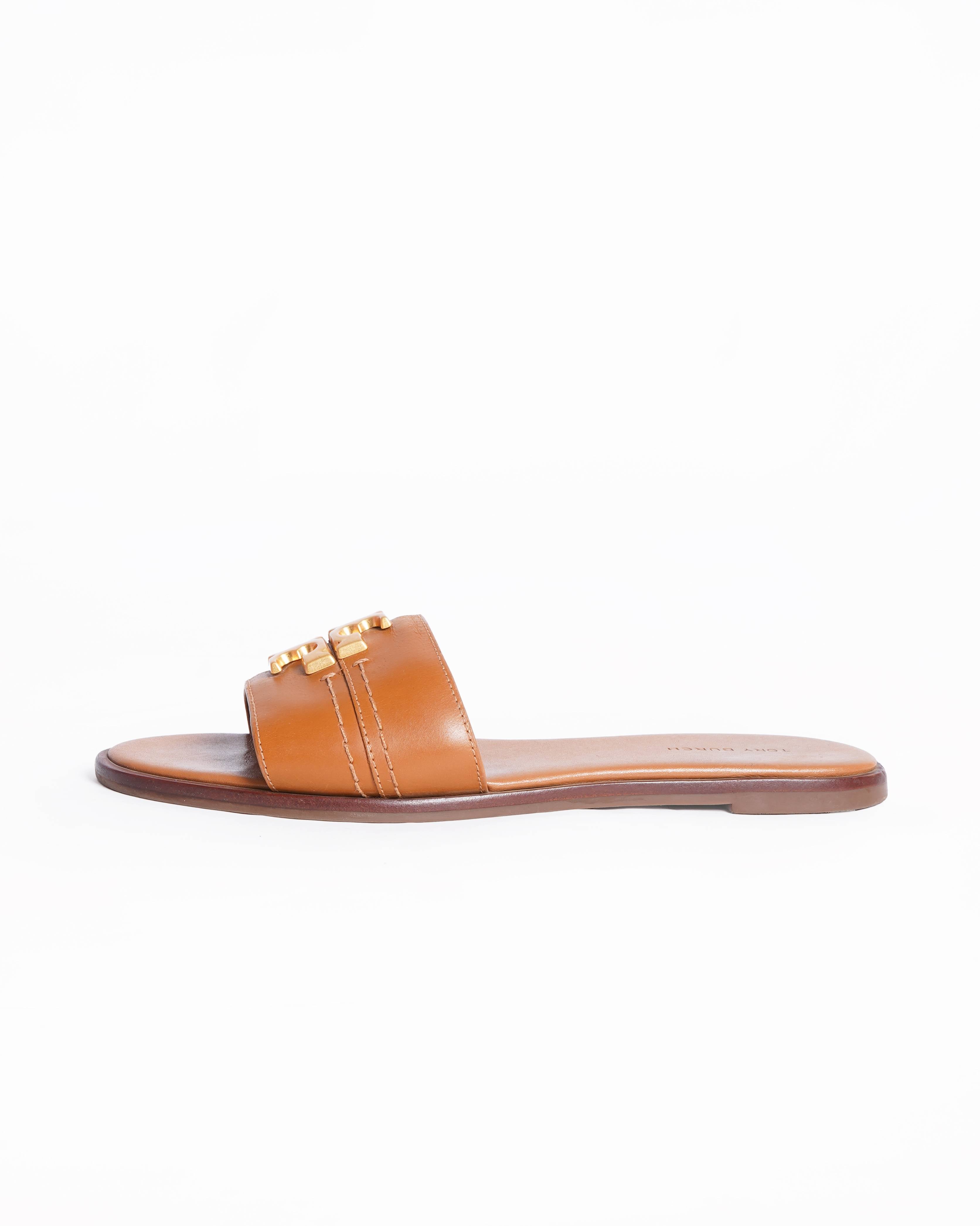 Tory burch brown everly flats