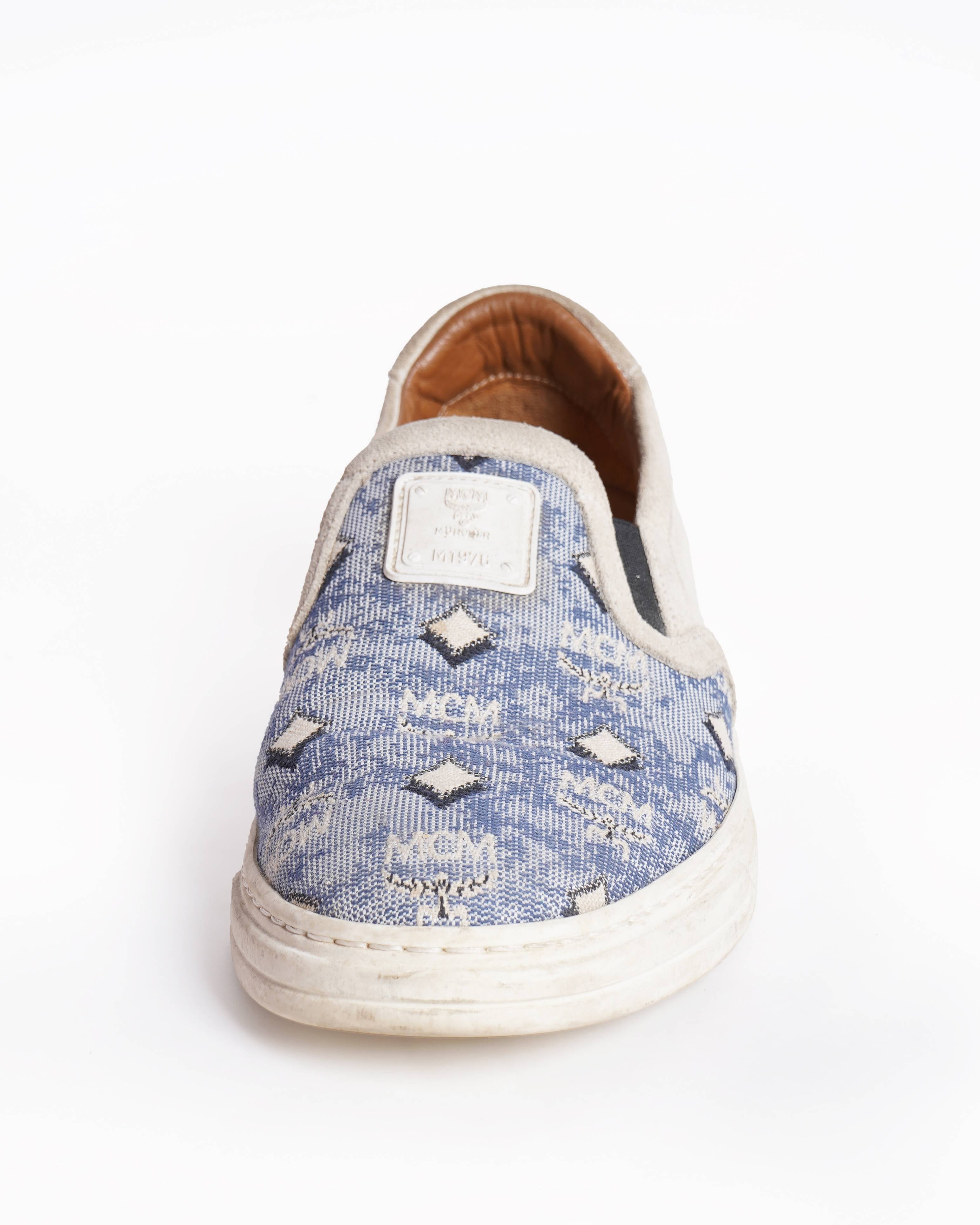 MCM vintage monogram jacquard slip-on