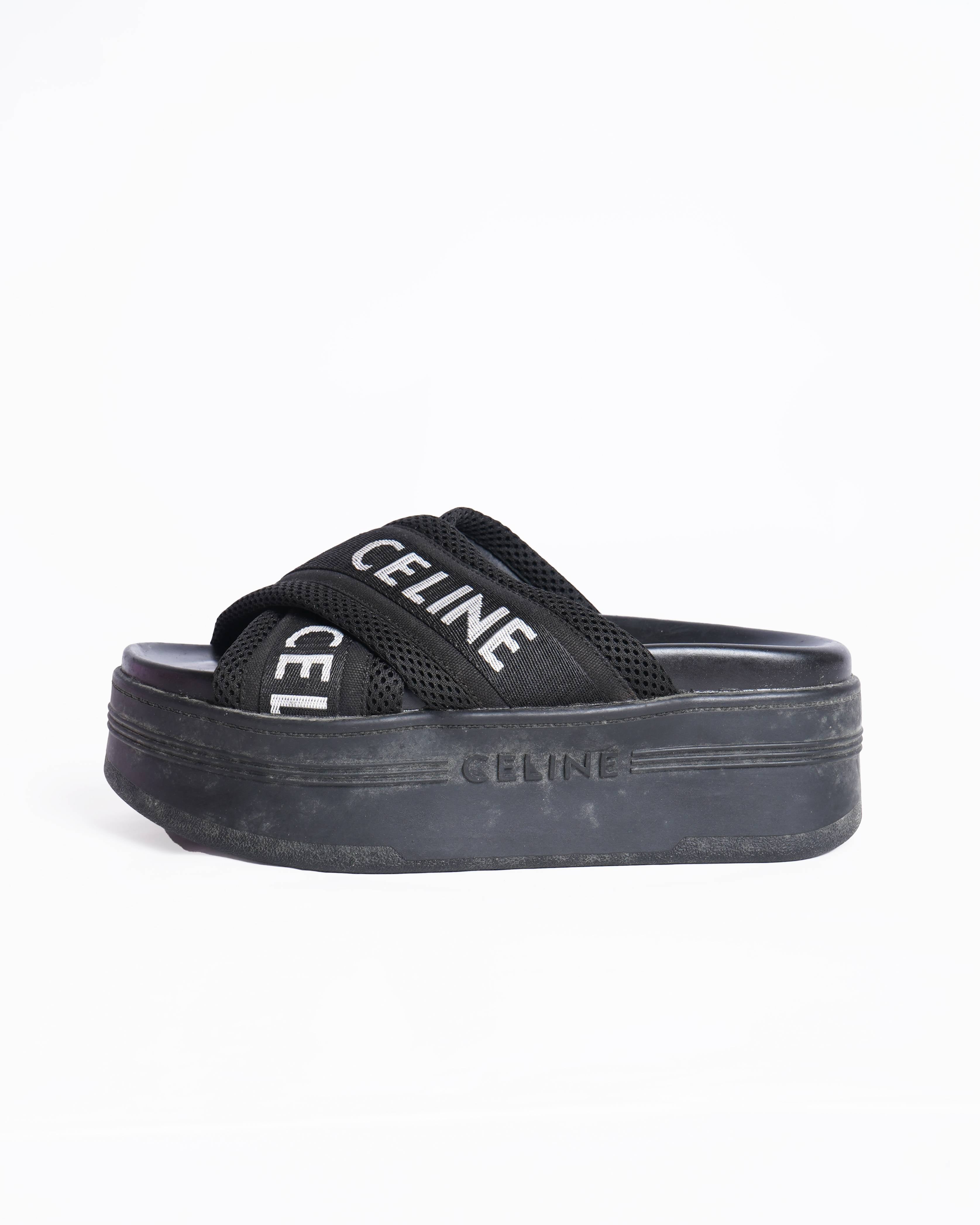 CELINE BLOCK SLIDE IN Mesh, NYLON &
Textile with CELINE Jacquard
