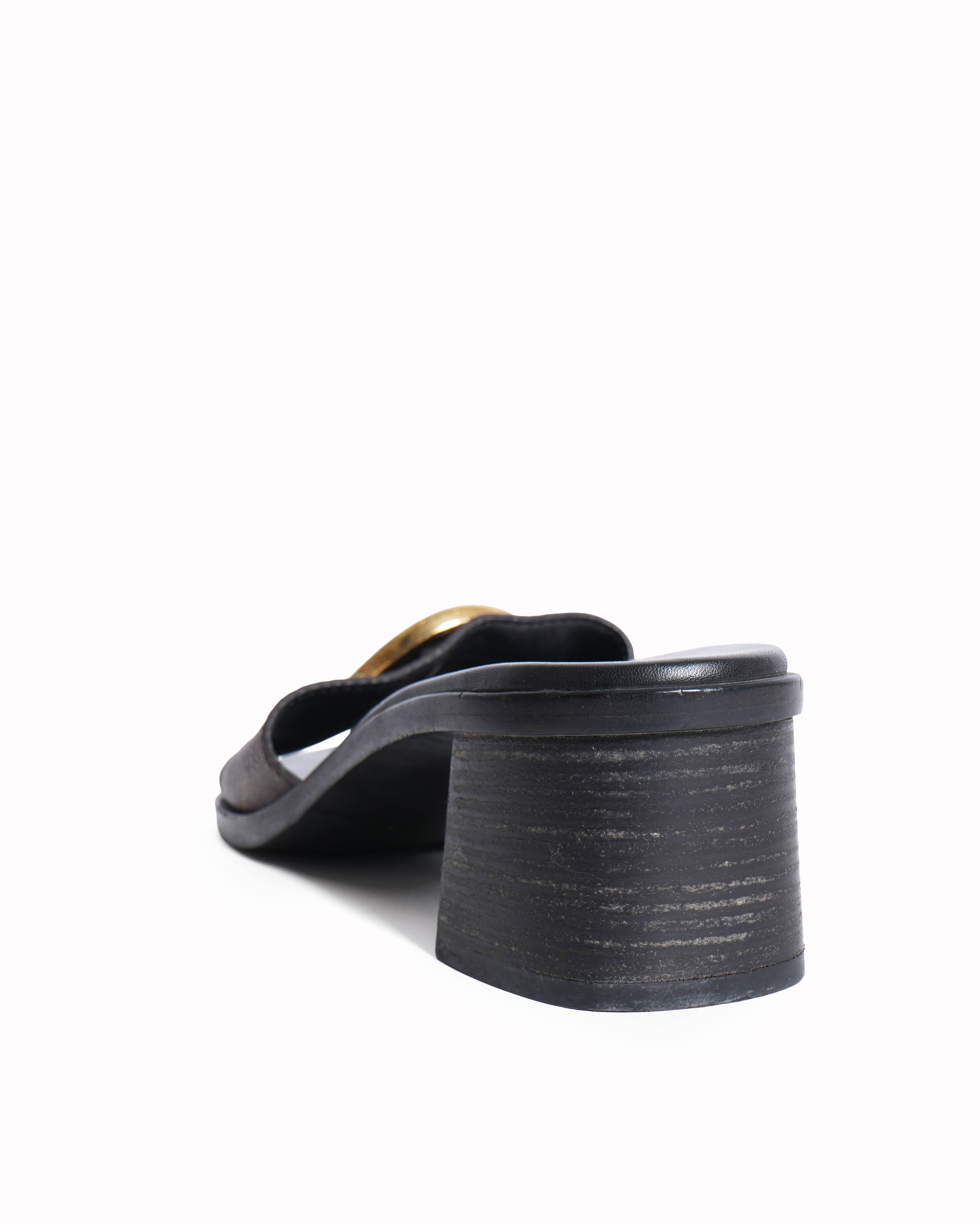 Louis Vuitton
Lock it leather mules