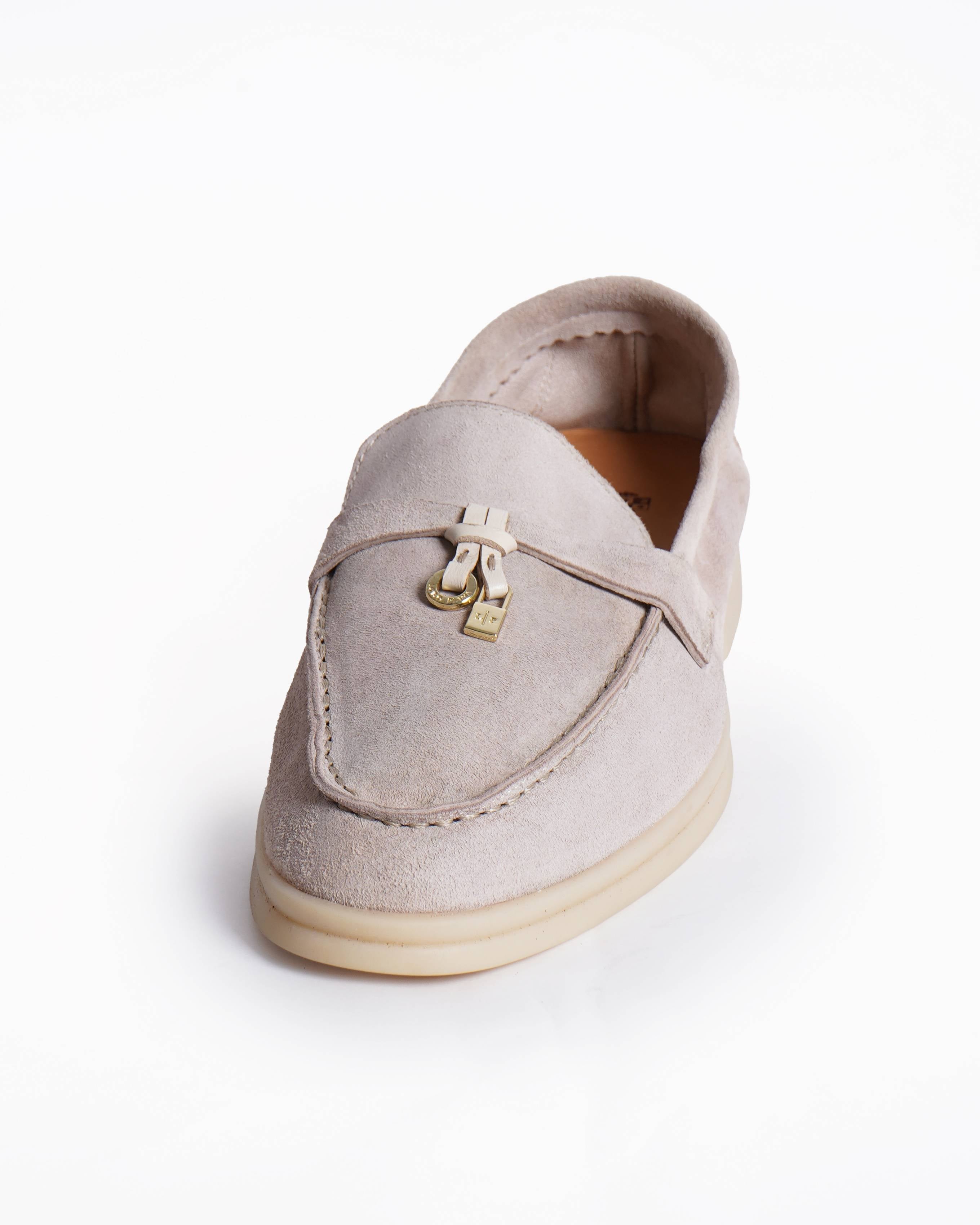 Loro Piana Summer Charms Walk Loafer In Beige