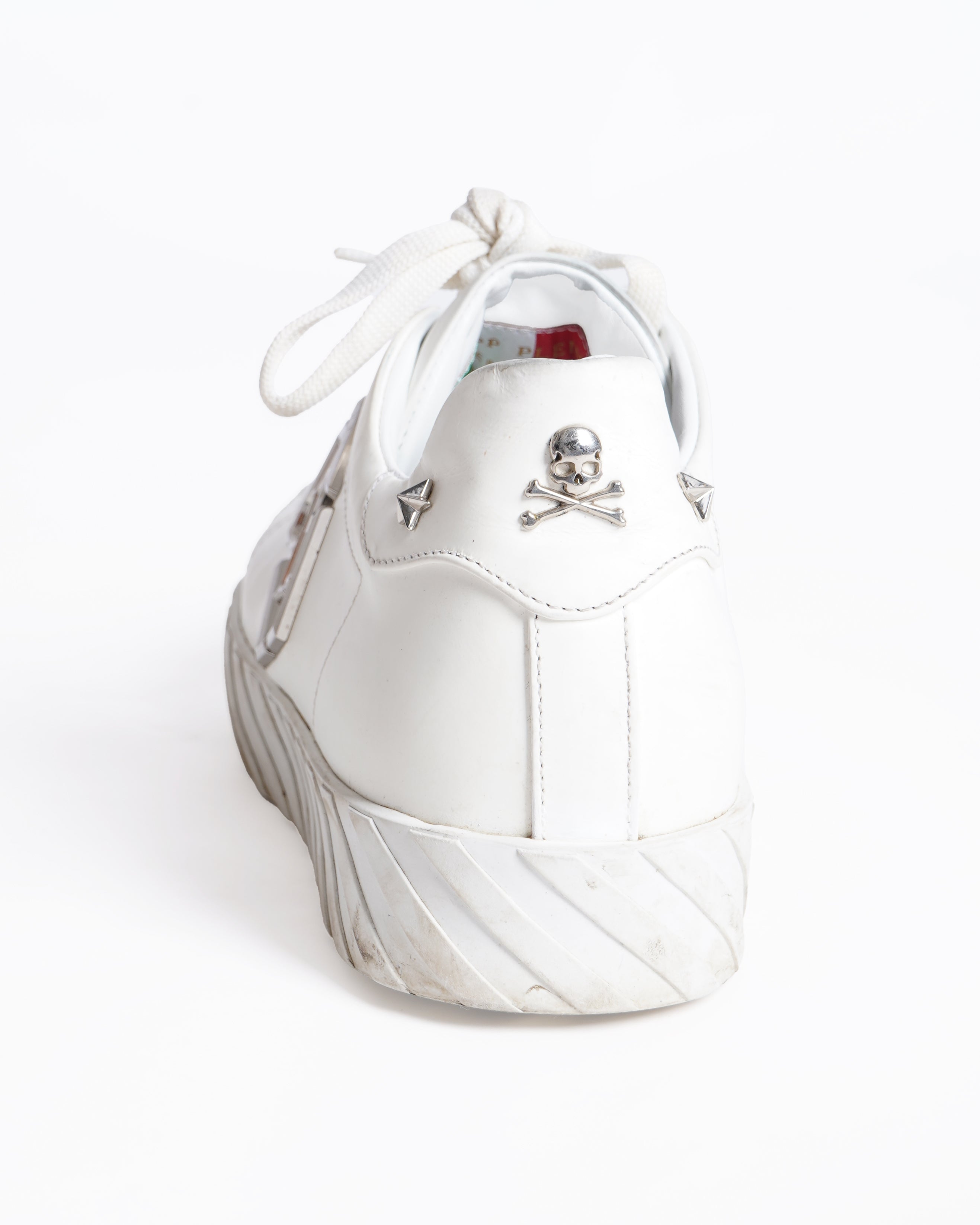 Philipp Plein men's Crocco Godzilla Sneakers In White