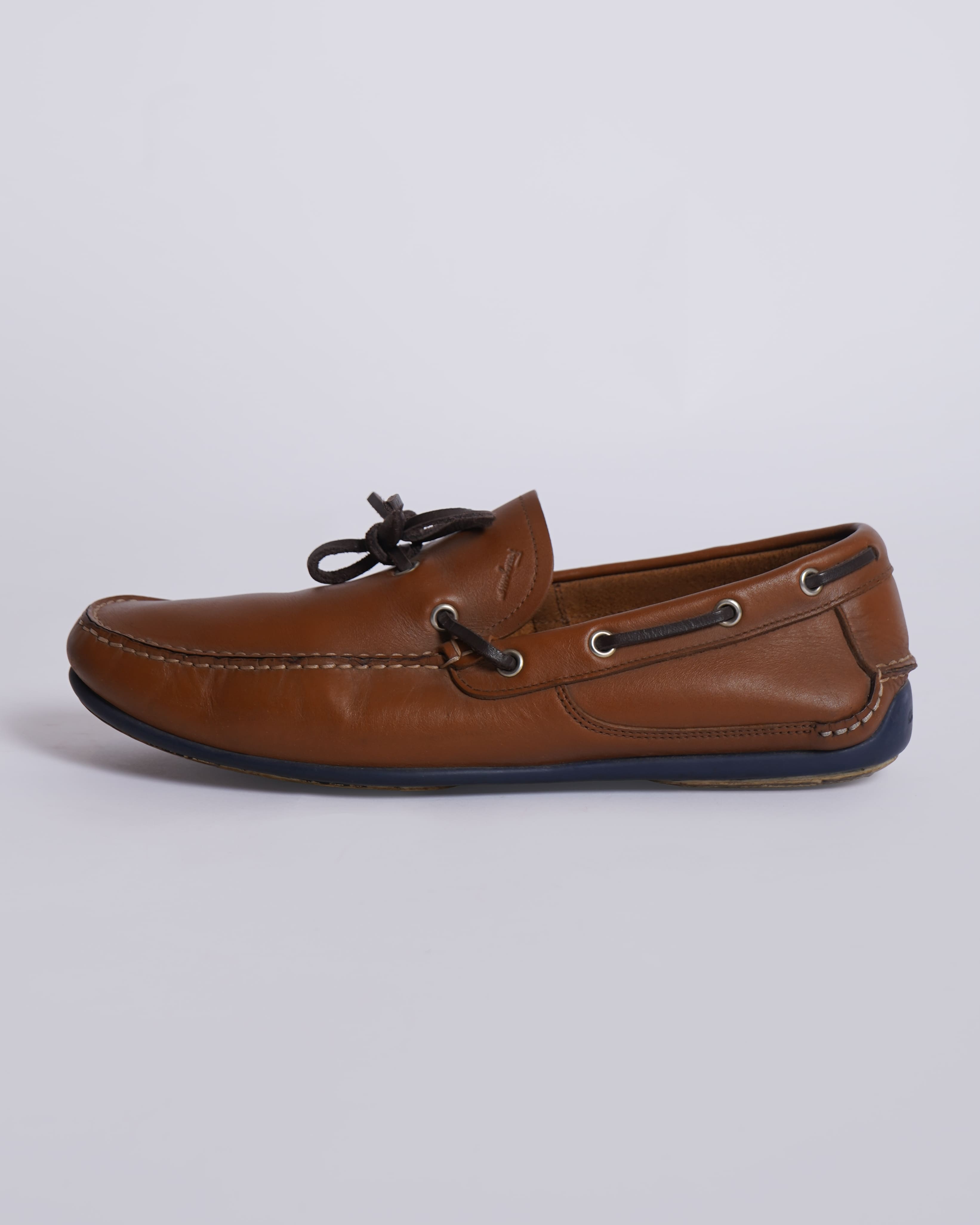 Salvatore Ferragamo Men's Lace Toe-up Loafers In Brown