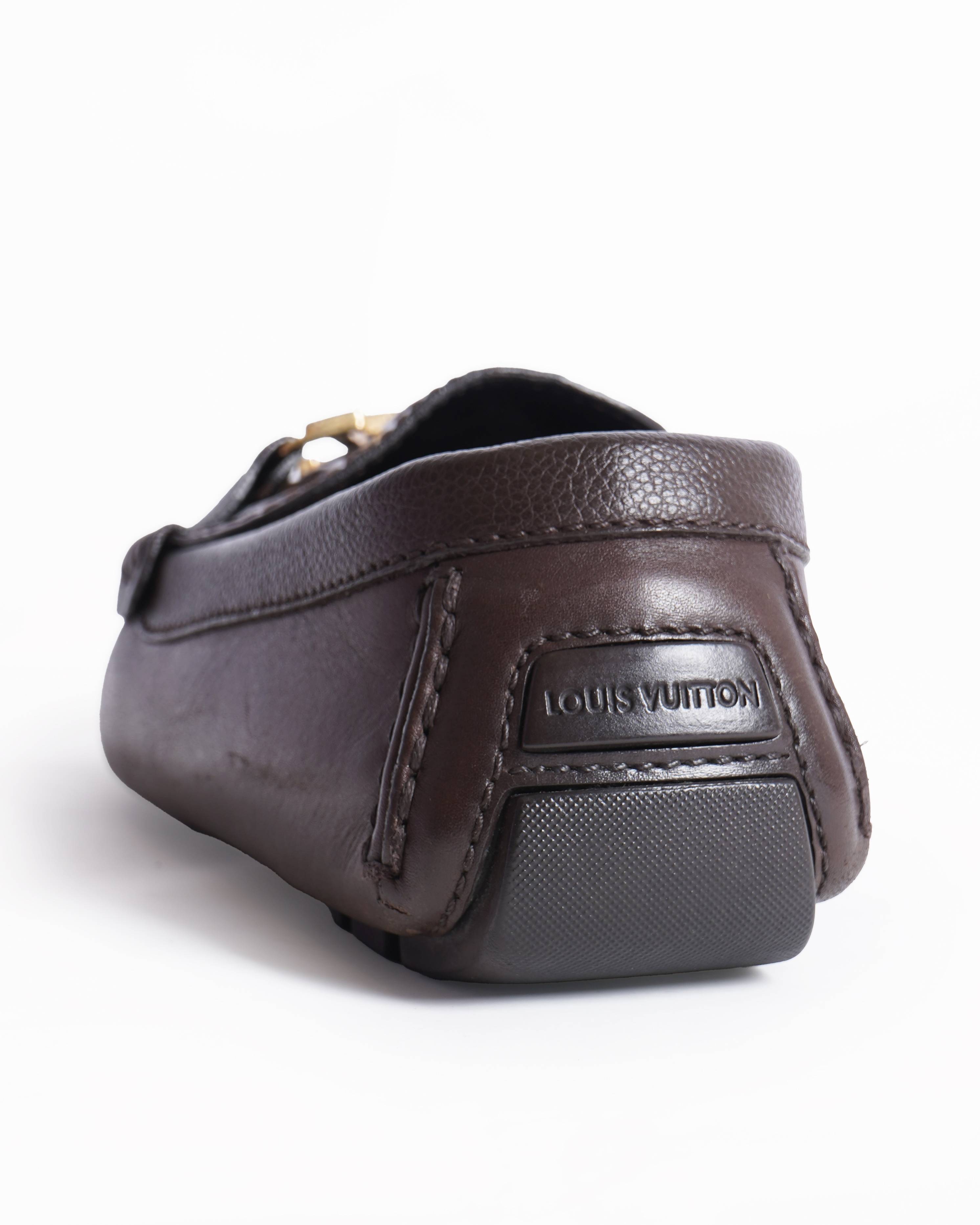 Louis vuitton 
embossed loafers