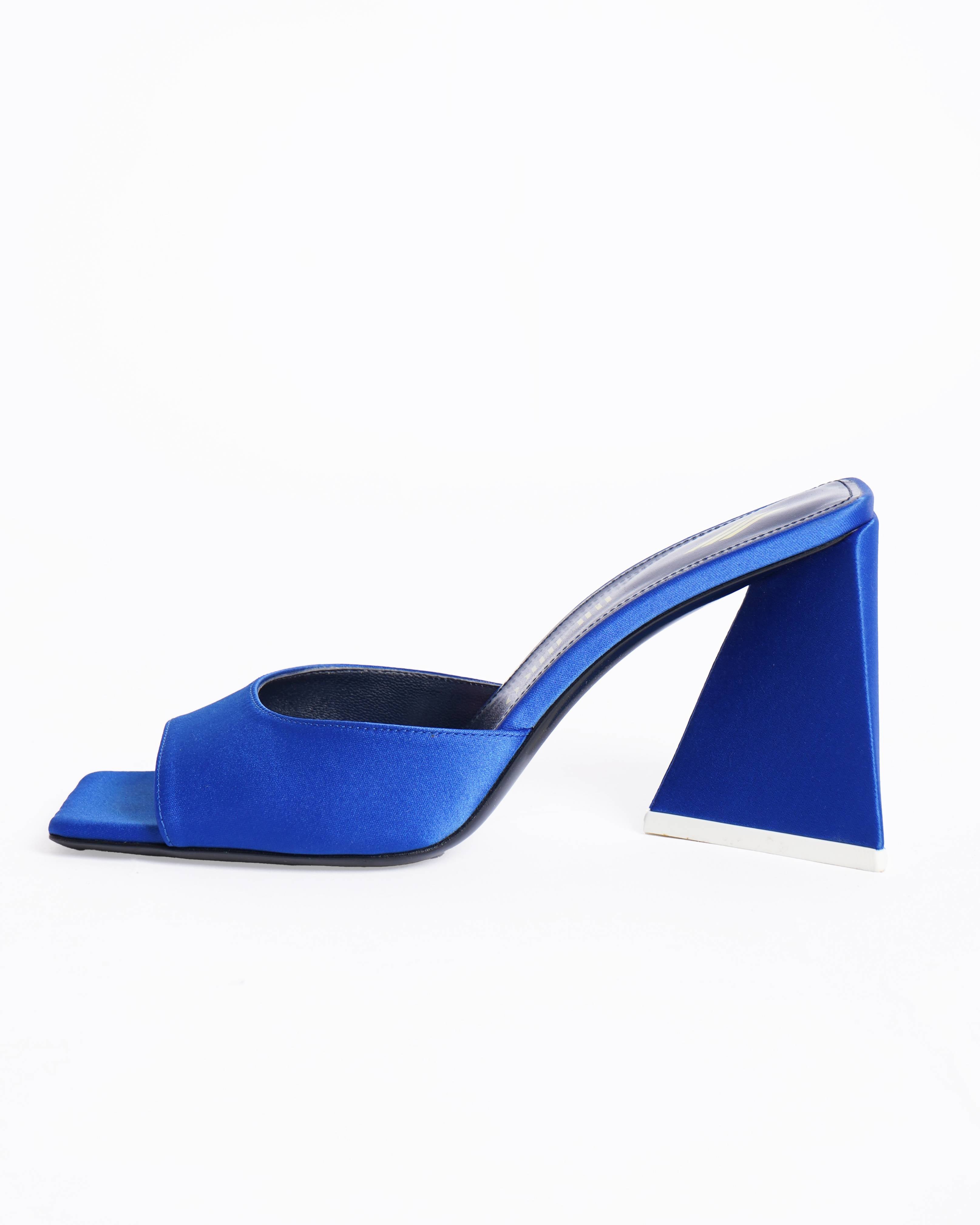 The attico devon Satin mules in Royal Blue