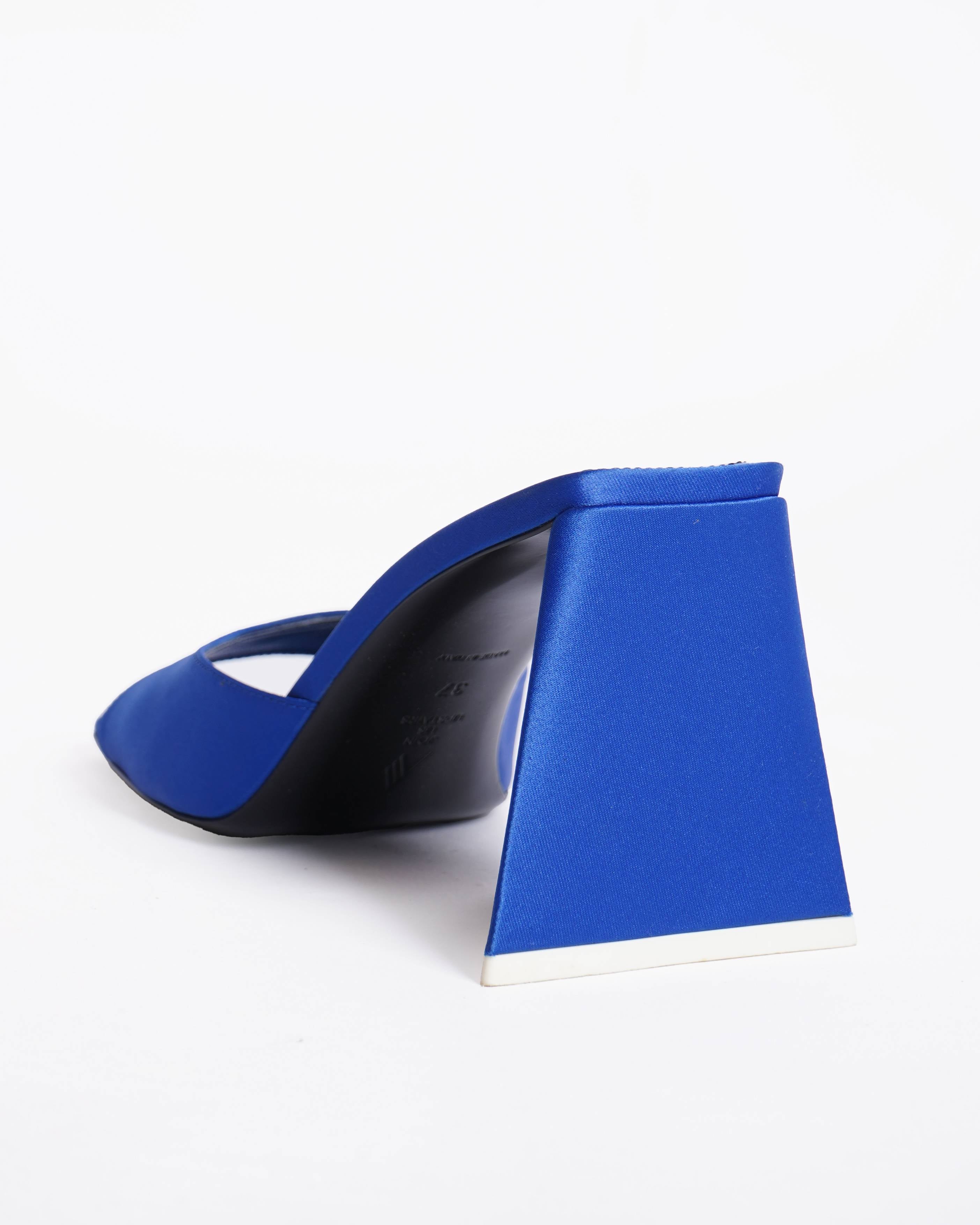 The attico devon Satin mules in Royal Blue
