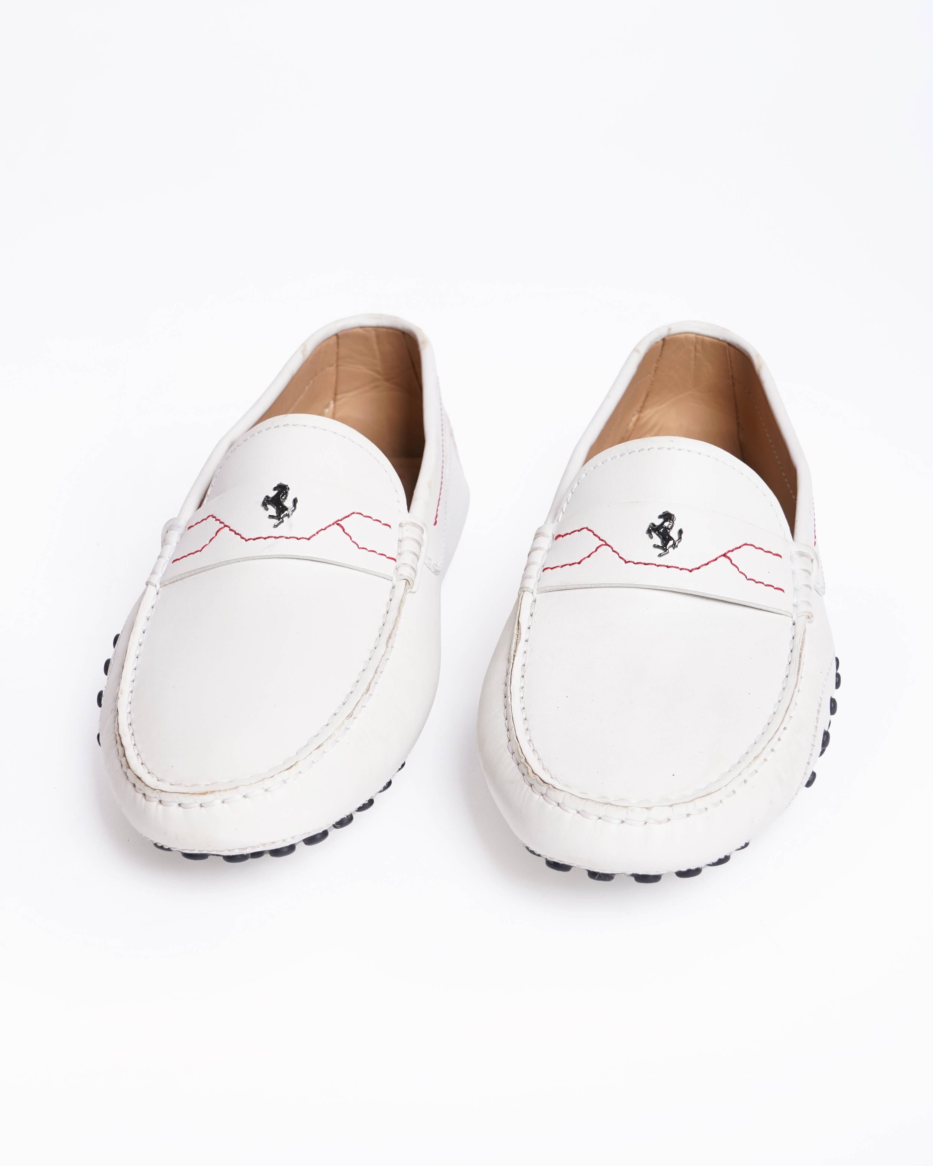 Tod's ferrari white men's loafers