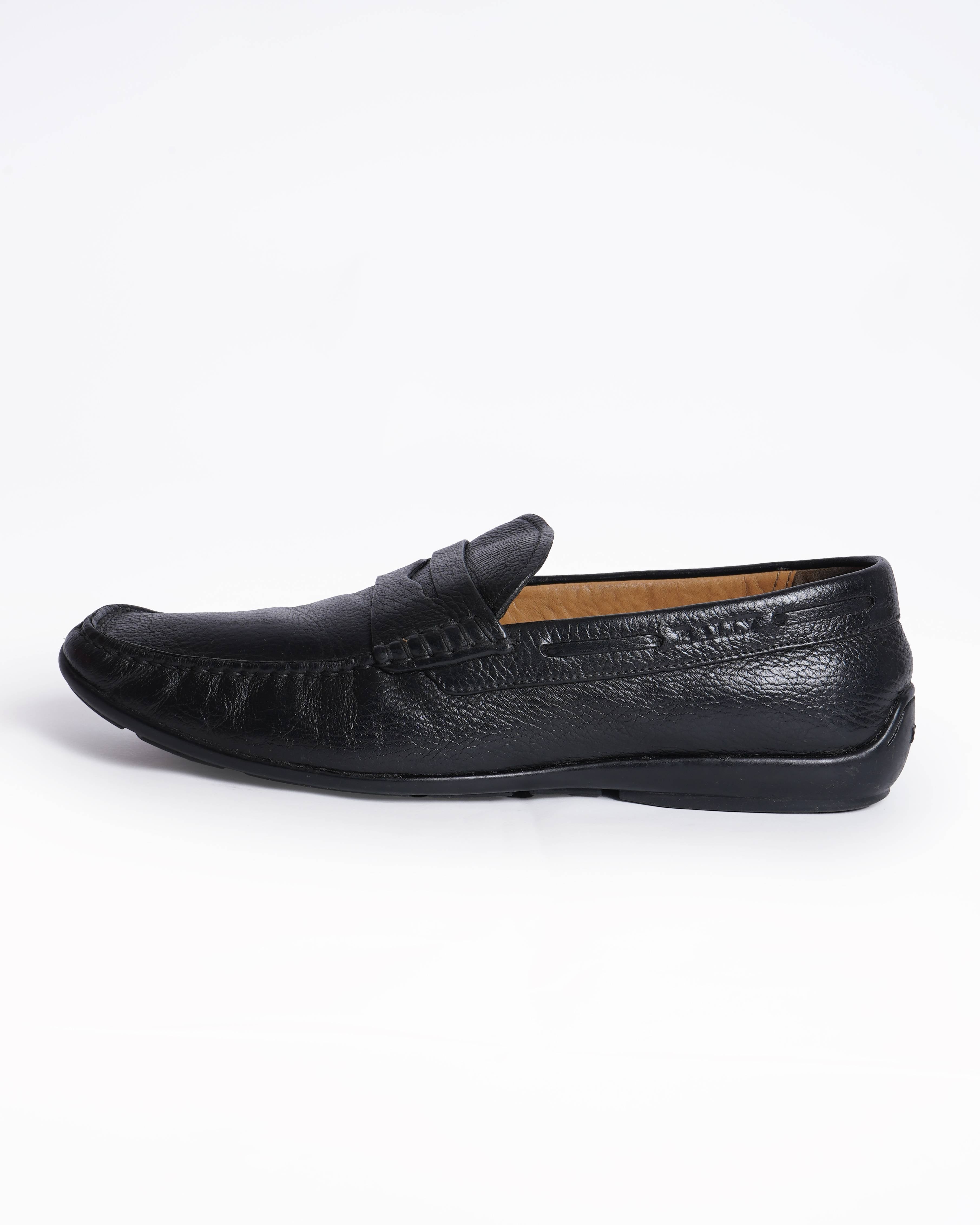 Bally Leather black loafers