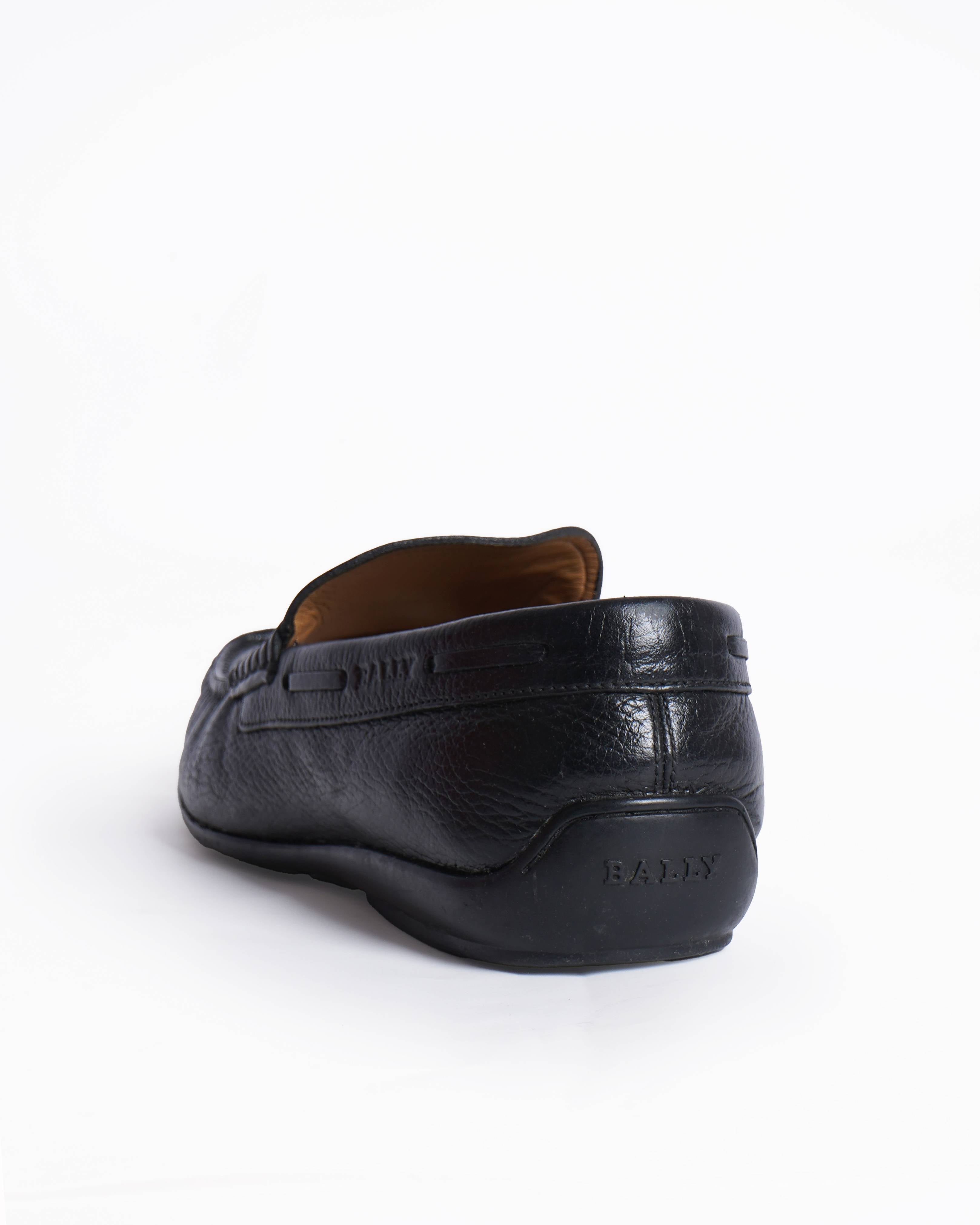 Bally Leather black loafers