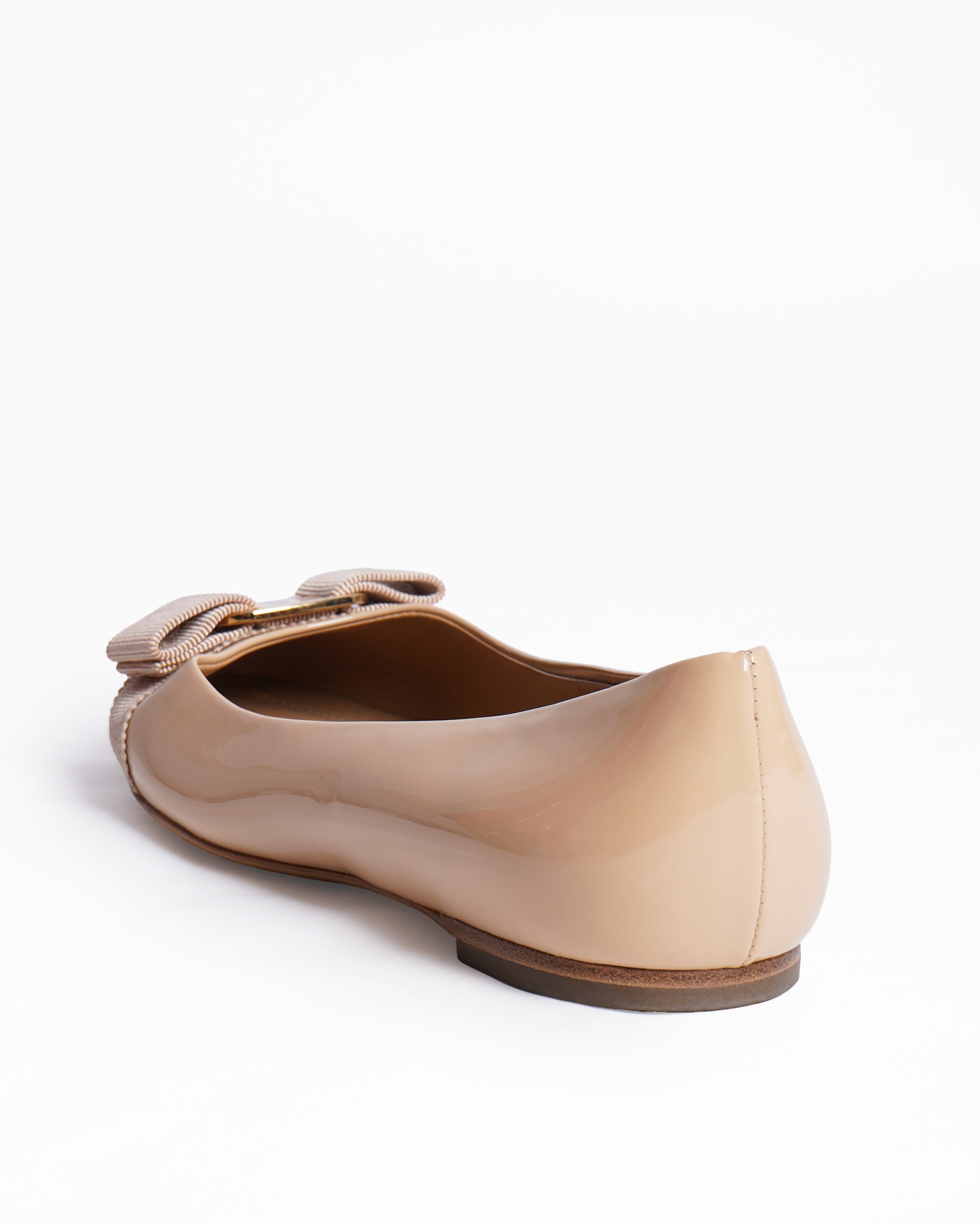Salvatore Ferragamo Round Toe Ballet Flats