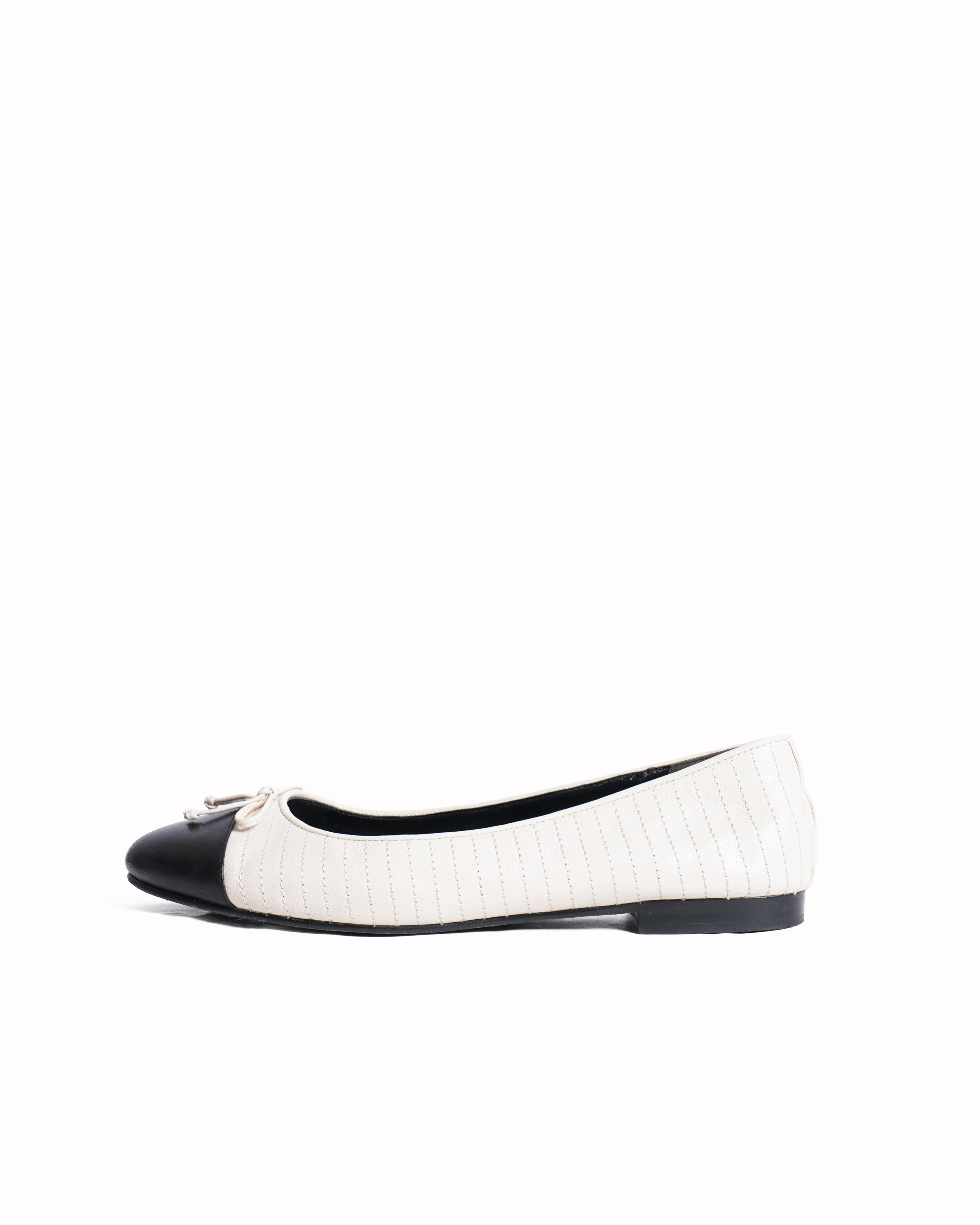 Tory Burch Ballet Flats In Black & Cream