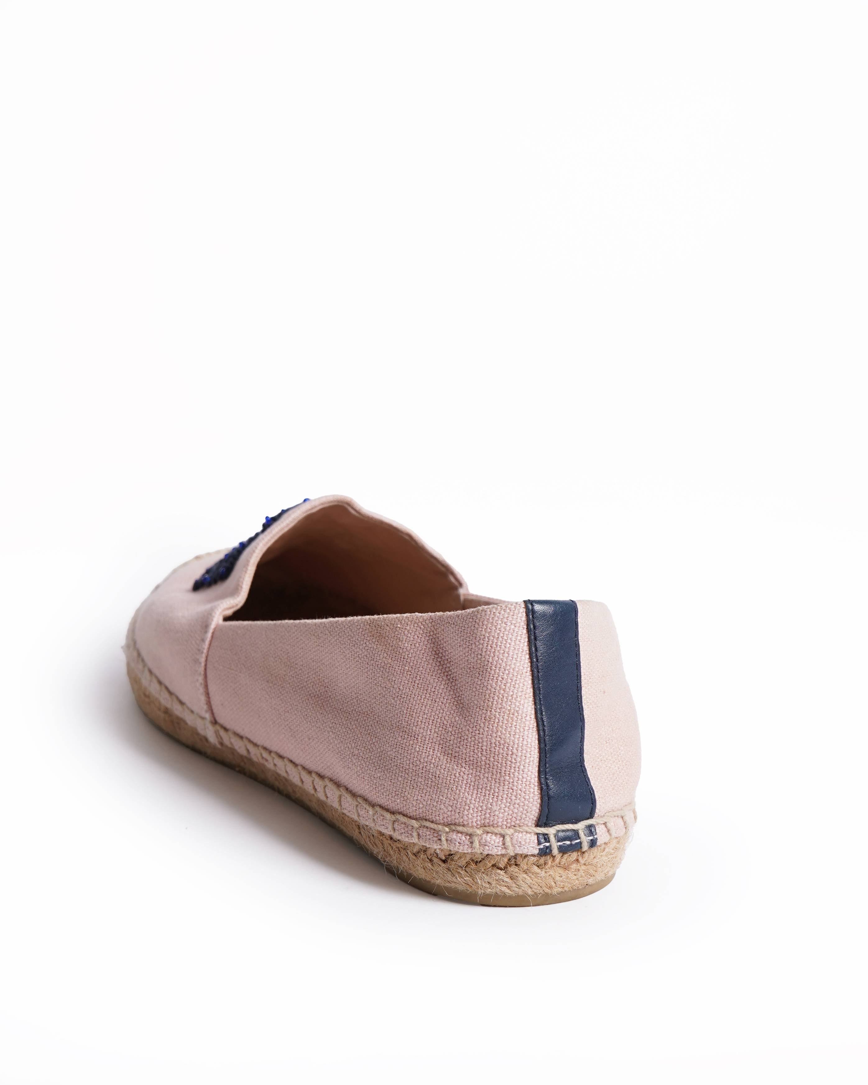 Tory Burch Women's Weston Espadrilles In Pink & Ink Blue