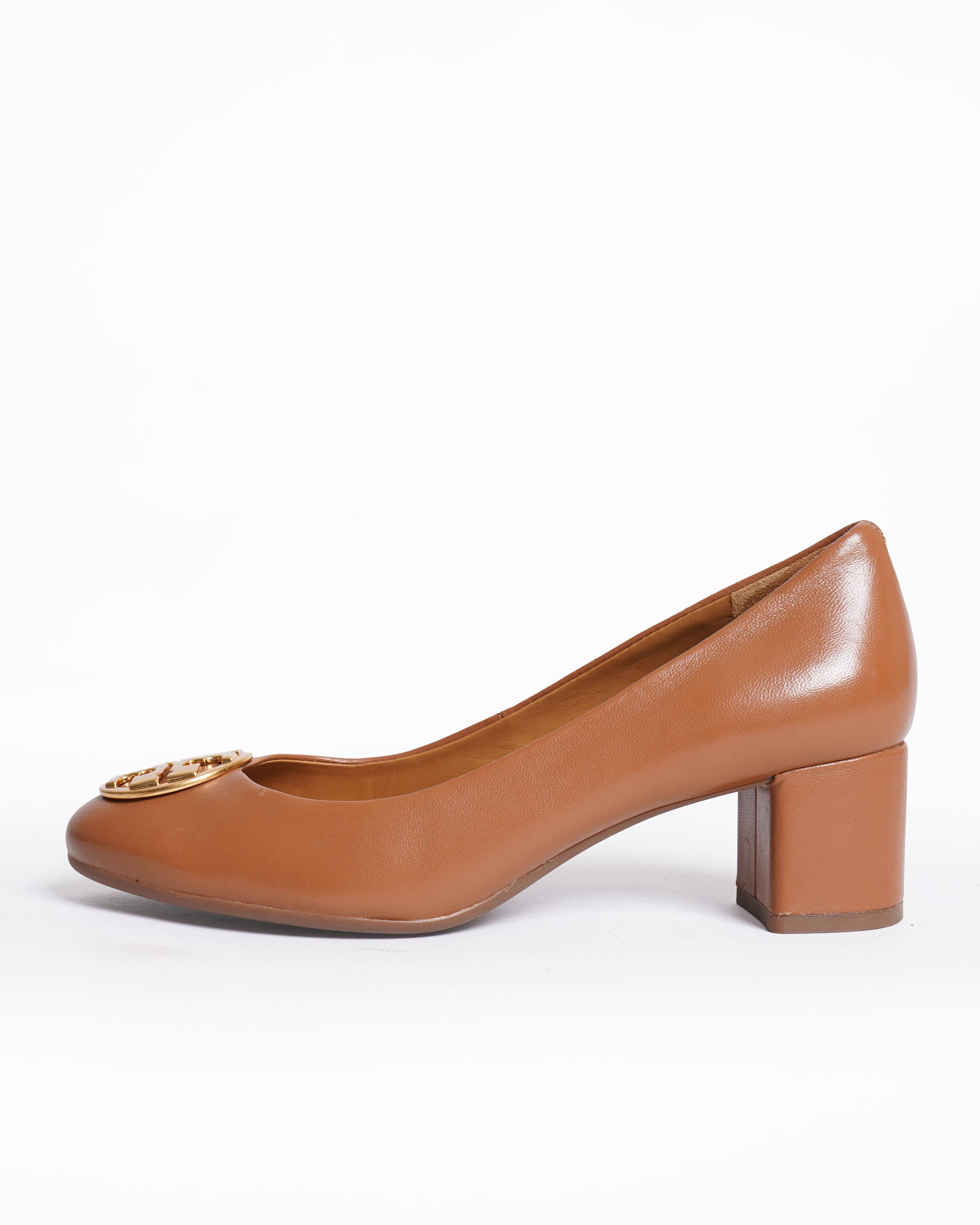 Tory Burch Block Heels In Tan