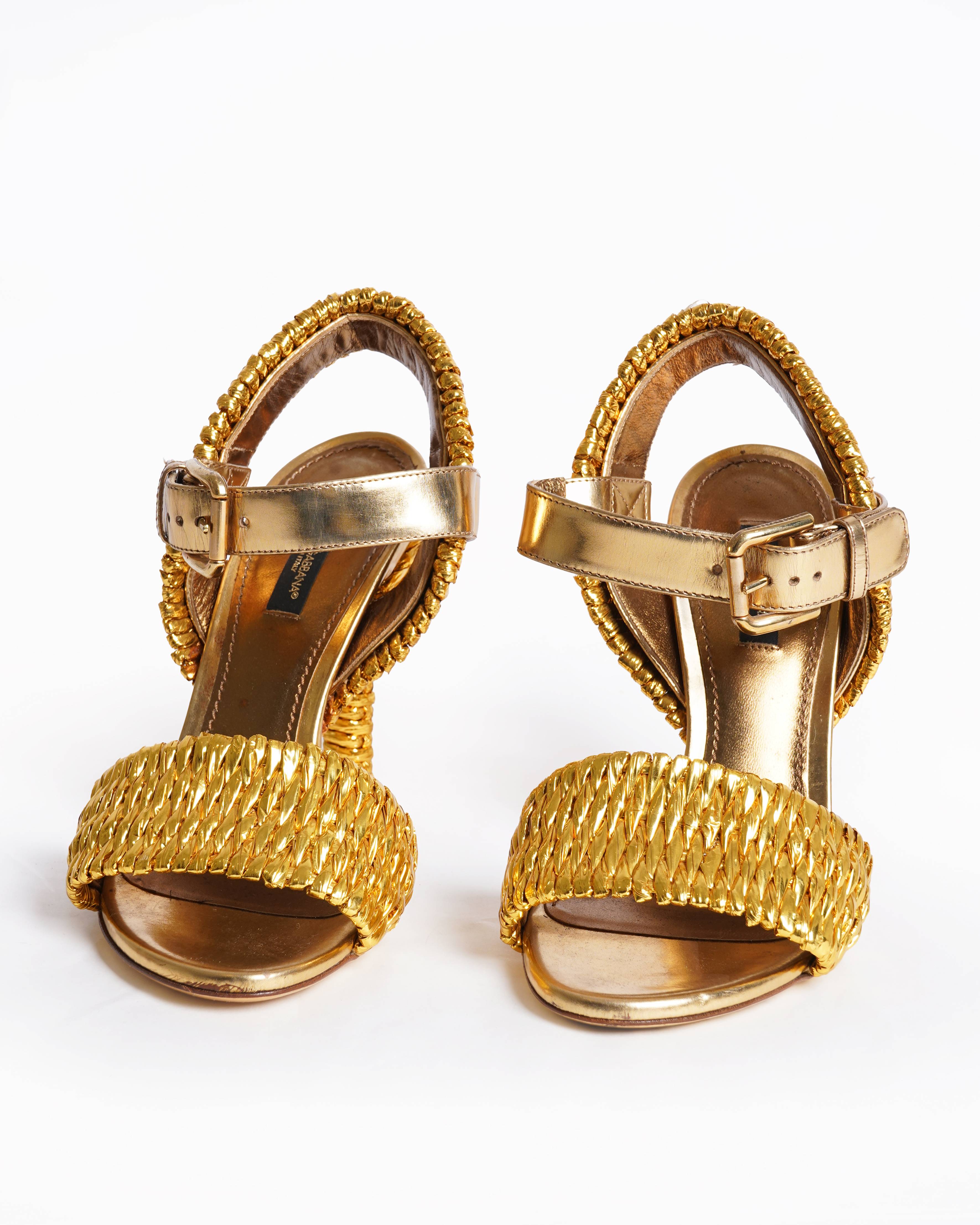 Dolce & Gabbana golden heels