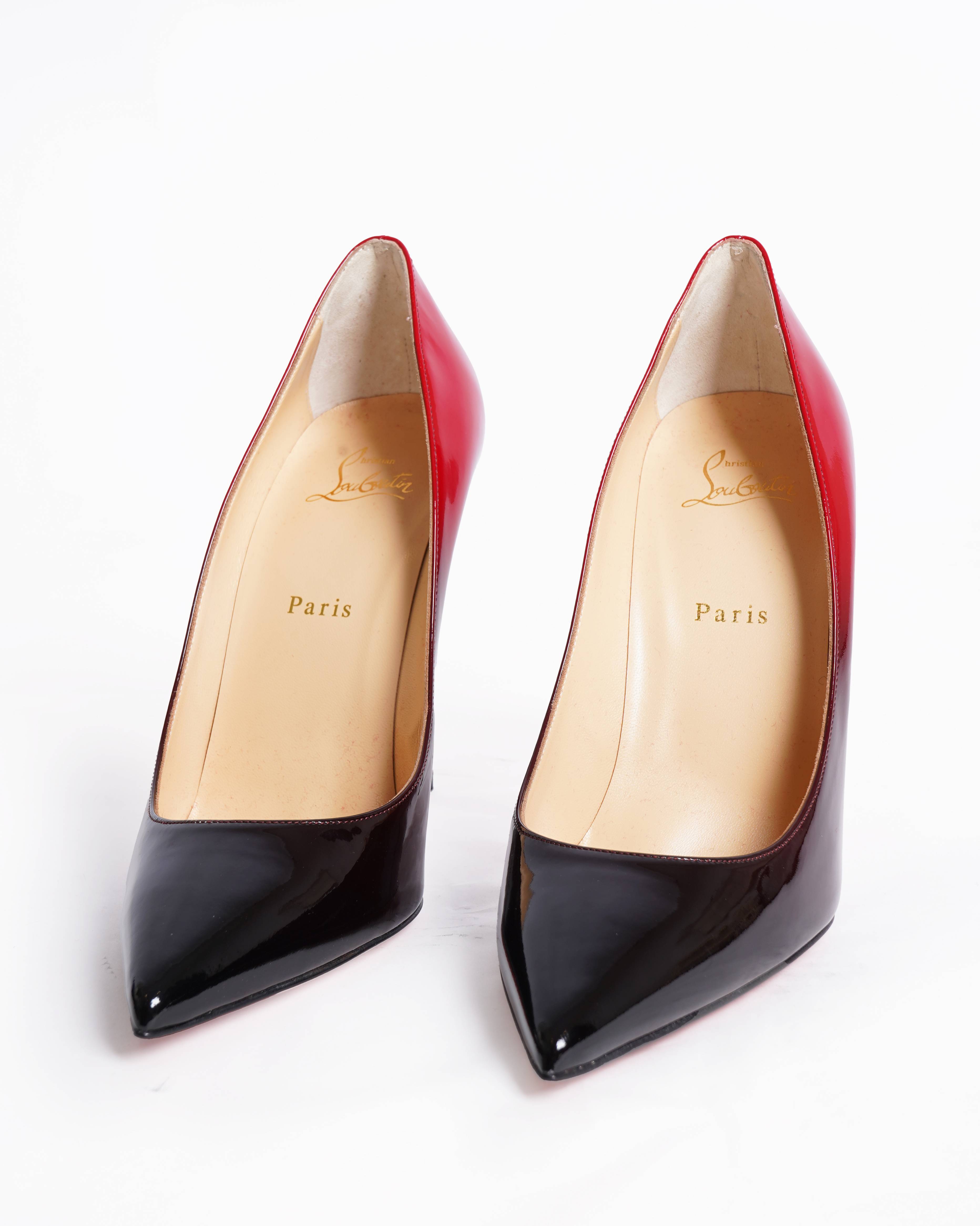 New Christian Louboutin So Kate patent leather heels