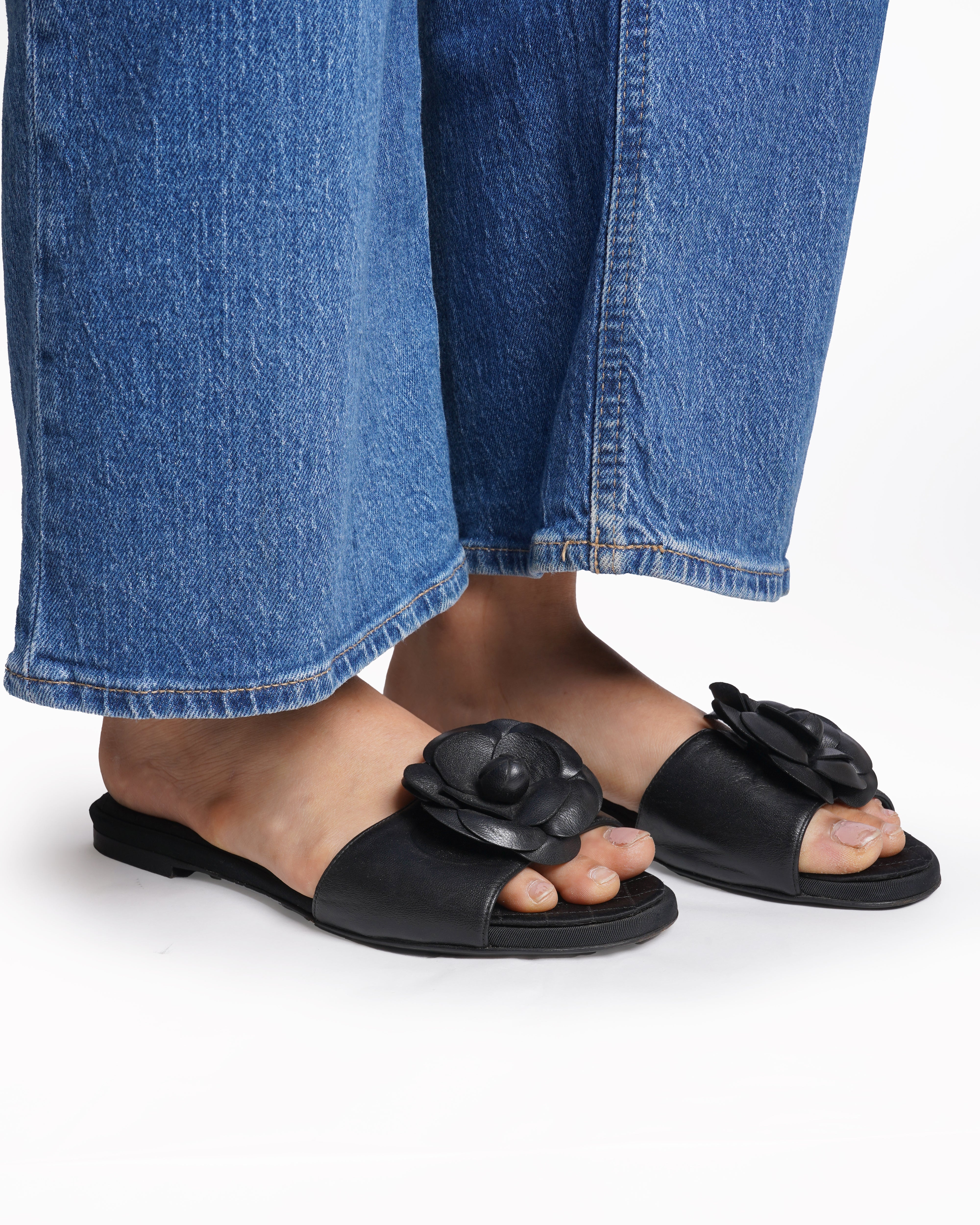 Chanel Camélia Slide Sandals