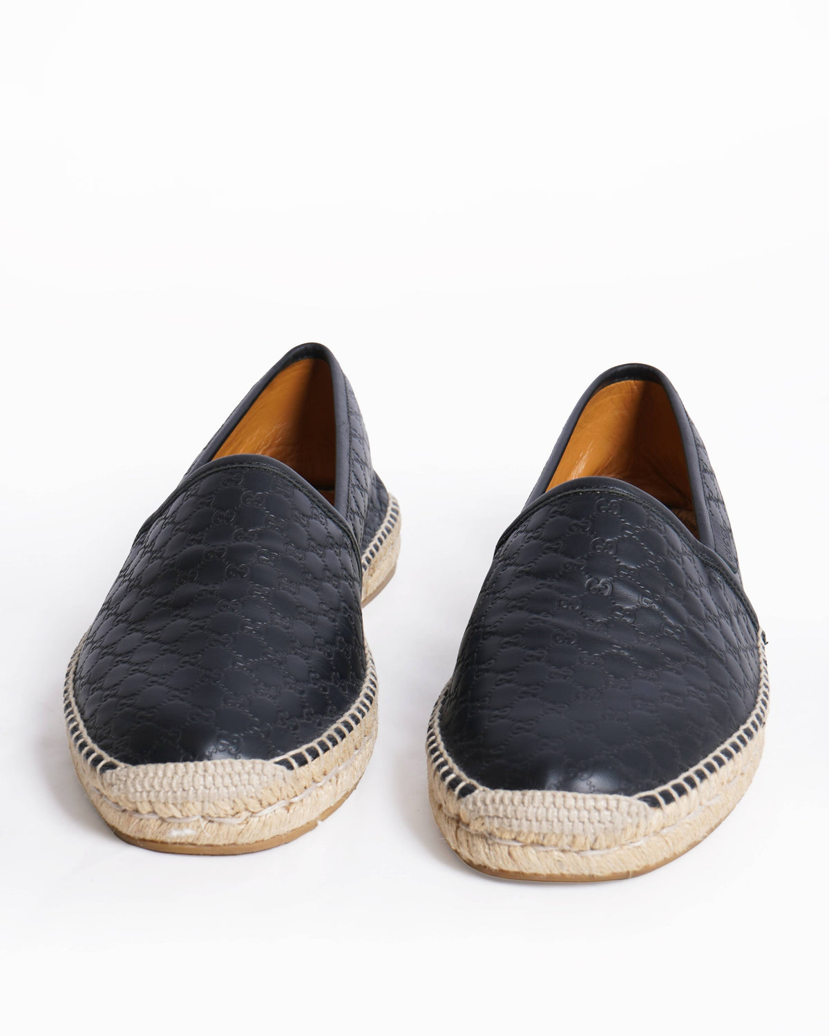 GUCCI MEN’S MICROGUCCISSIMA LEATHER ESPADRILLE Size:7 GUCCI 567106 MICROGUCCISSIMA LEATHER ESPADRILLES -BLACK  main image 3