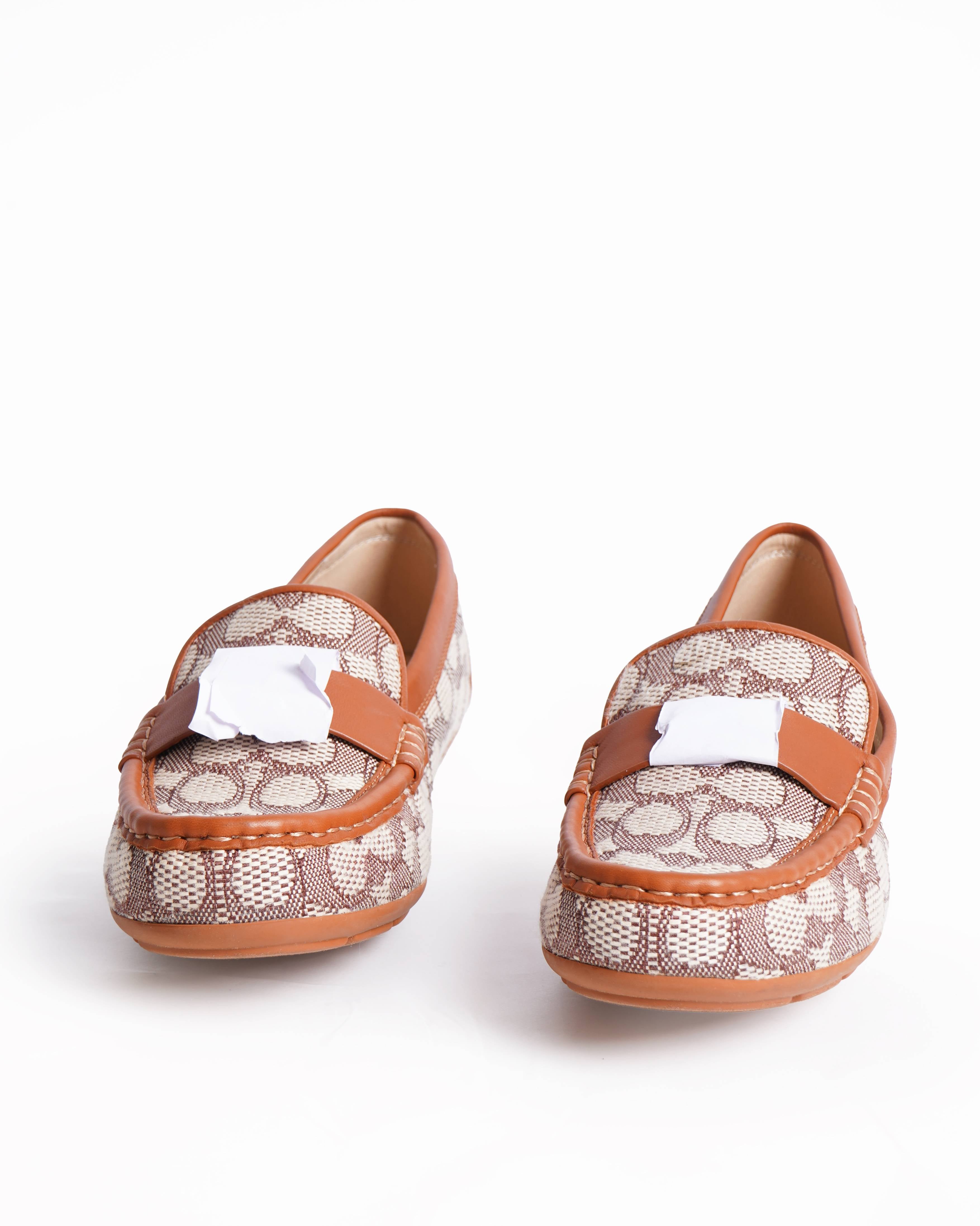 New COACH Leah Signature Jacquard Slip-On Loafers