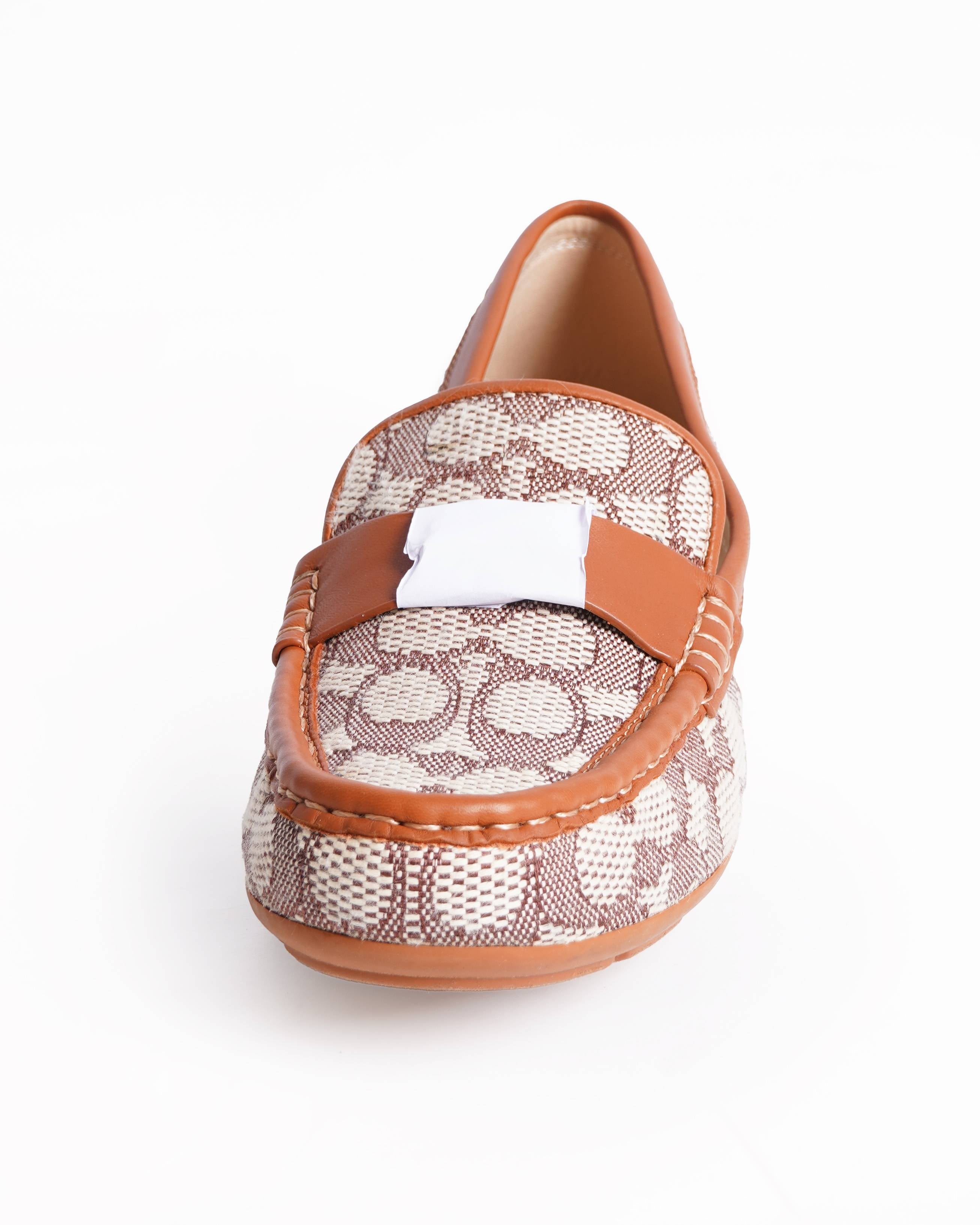 New COACH Leah Signature Jacquard Slip-On Loafers