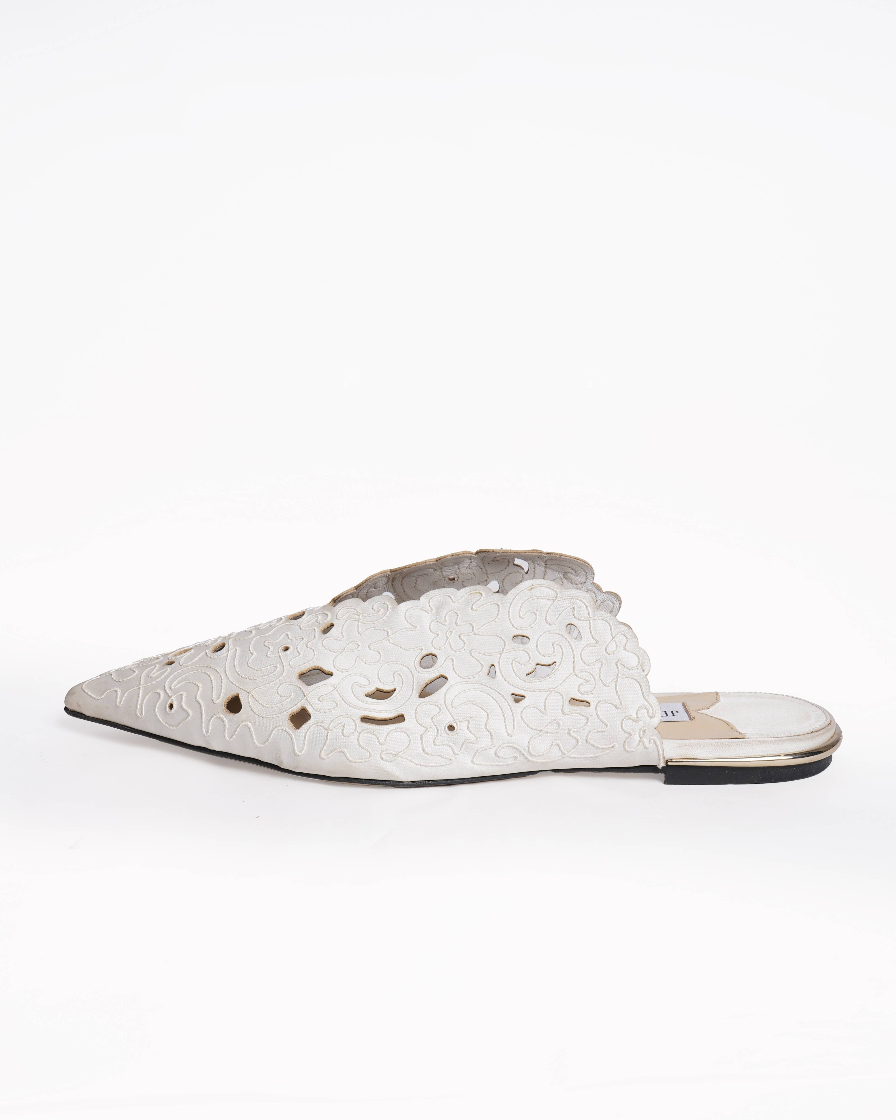 Jimmy Choo Loris Floral Embroidered Flats