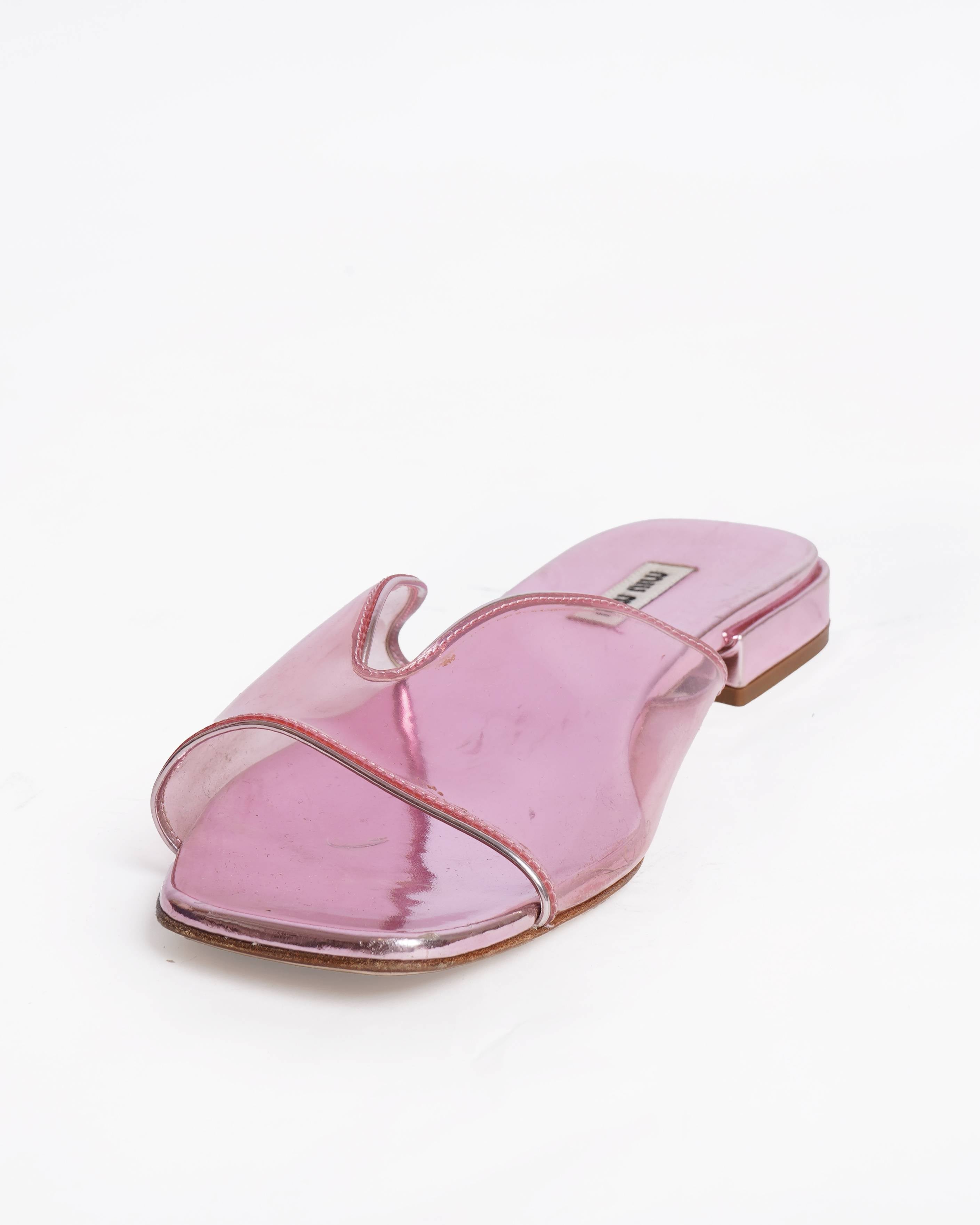 Miu Miu plexiglass pvc slides