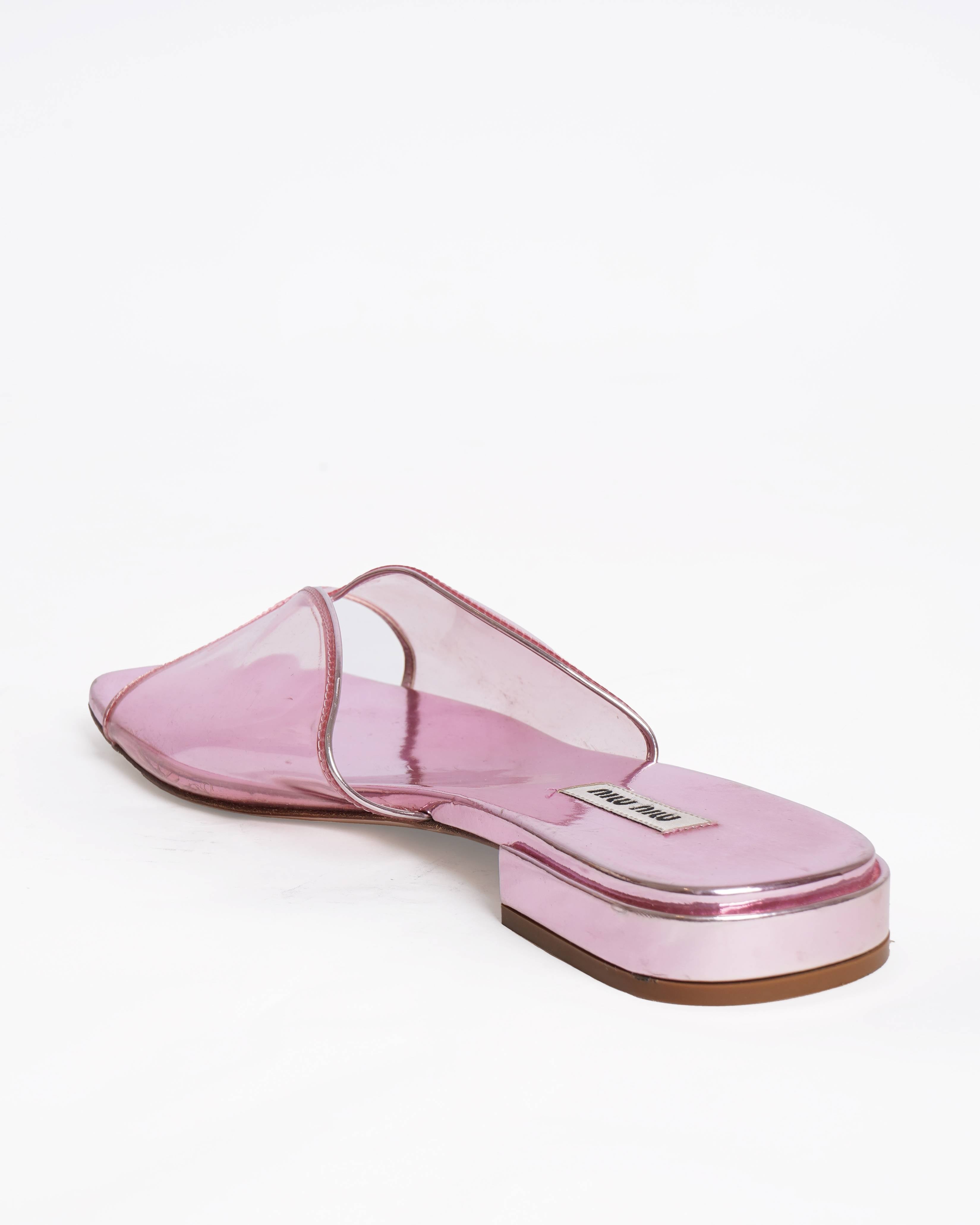 Miu Miu plexiglass pvc slides