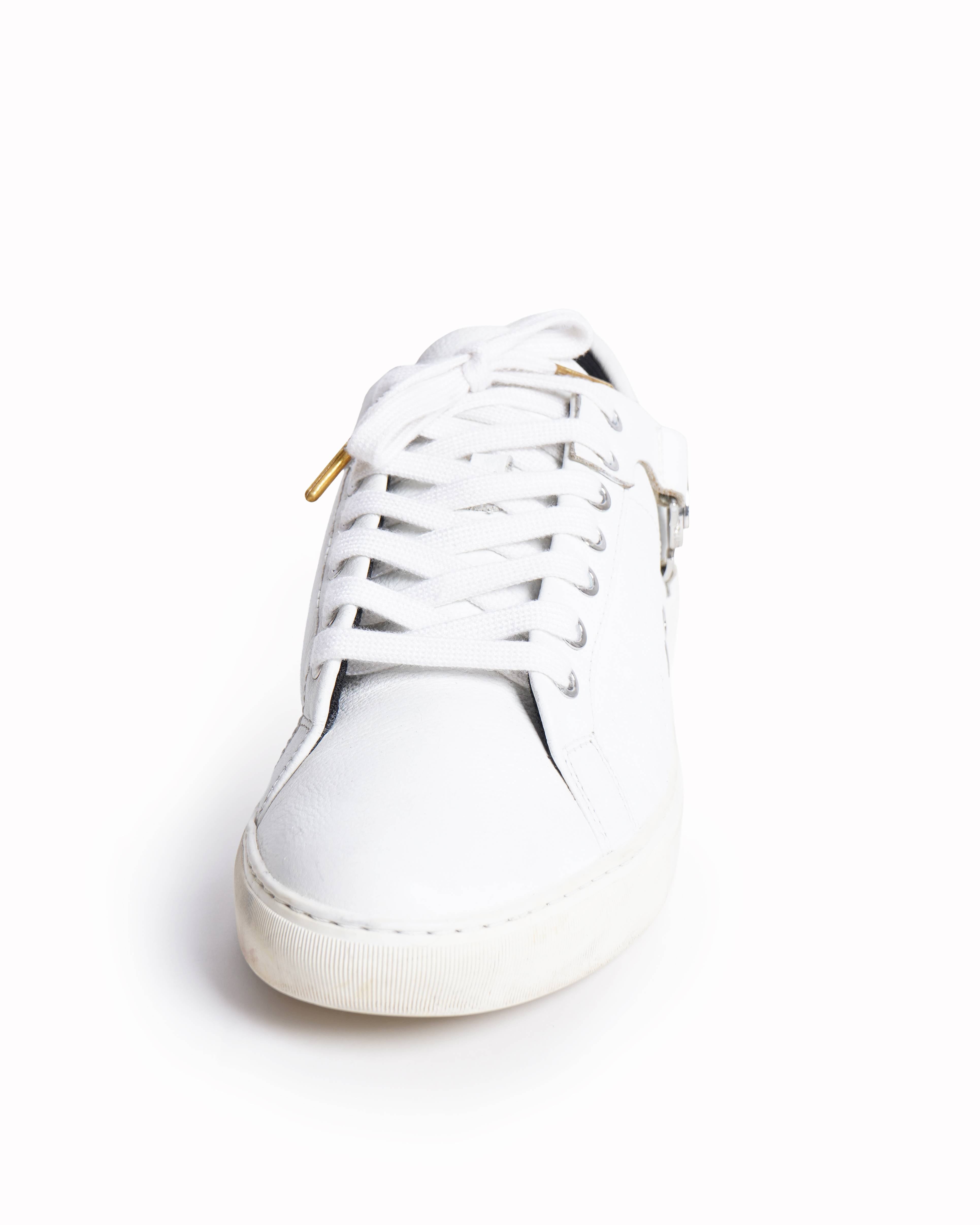 Versace white lace up sneakers