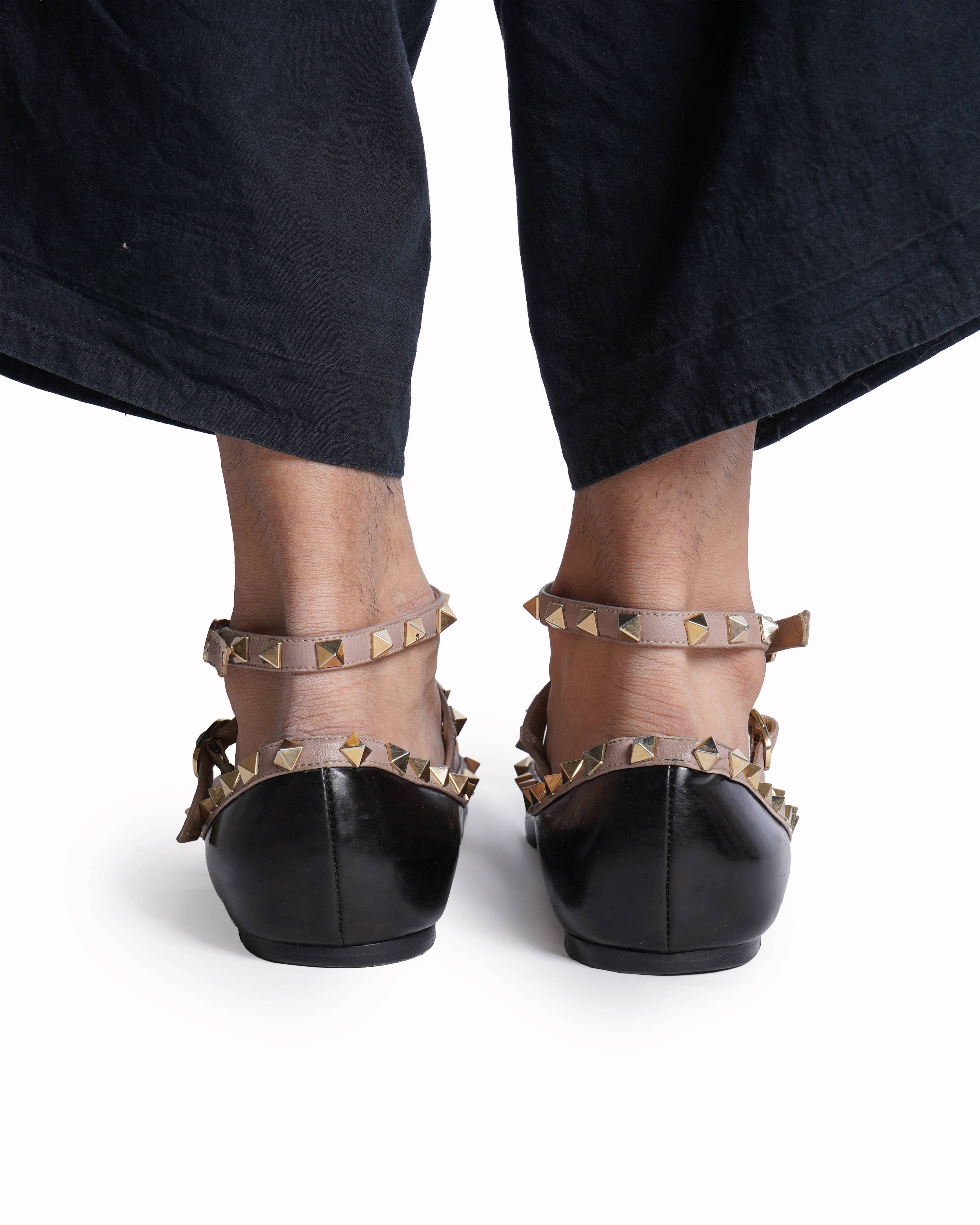 Valentino Rock Stud pointed toe Flats