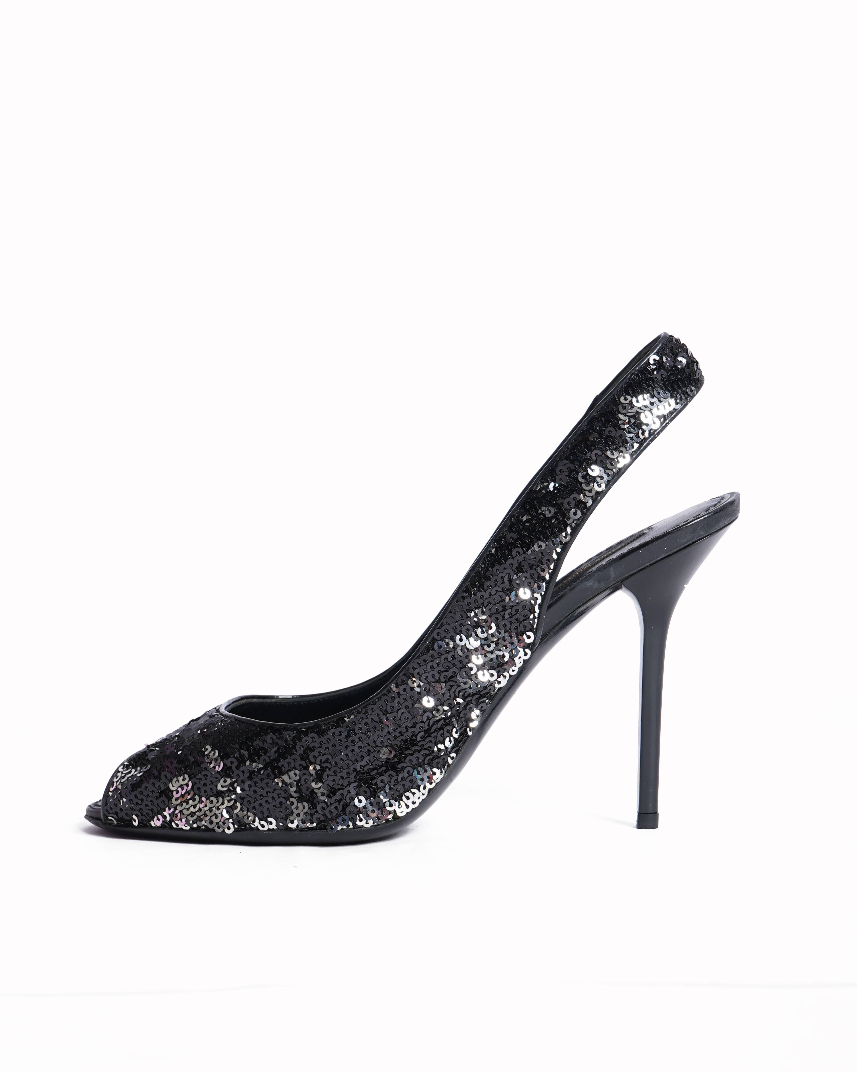 Louis Vuitton liza sequin slingback heels