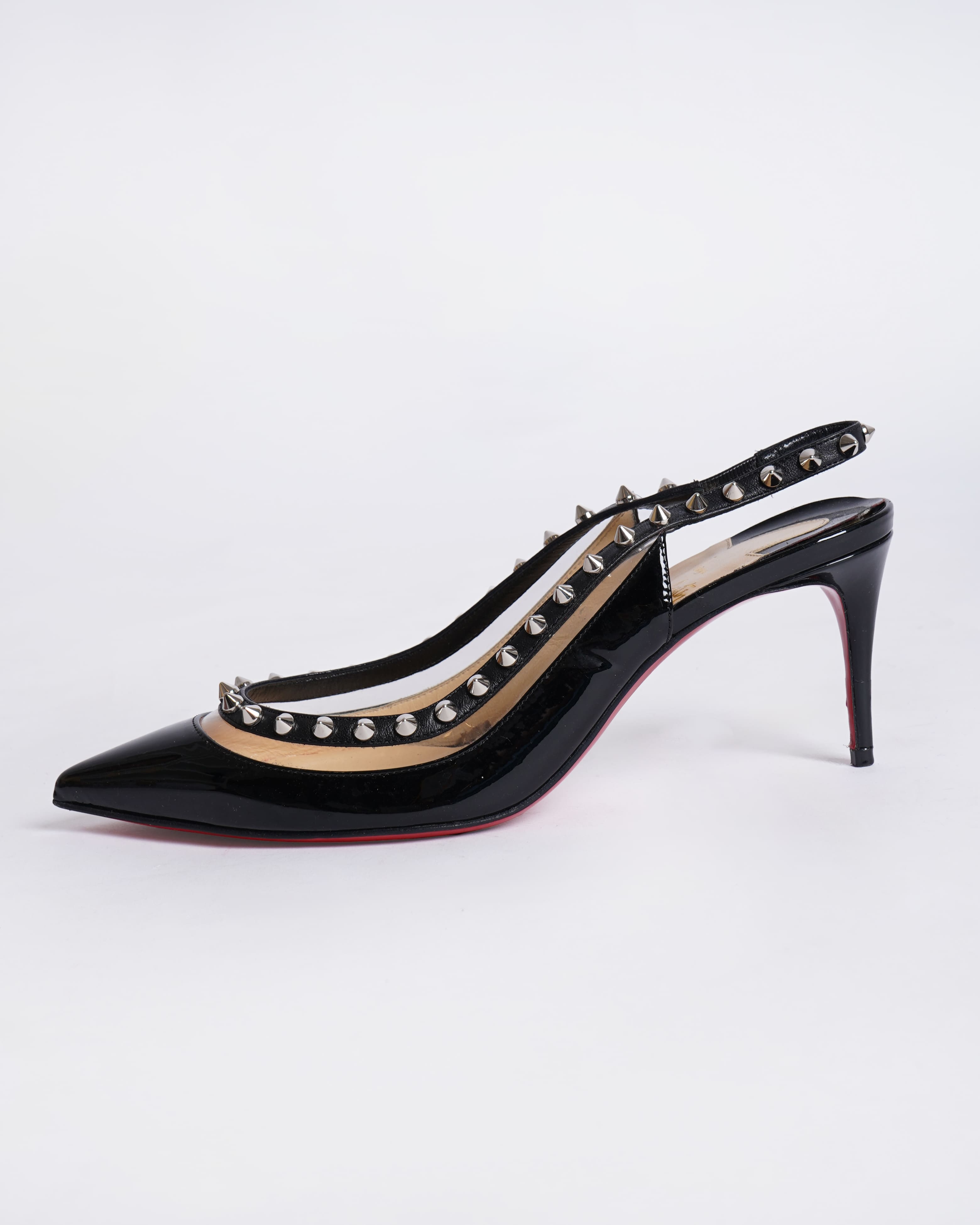 Christian Louboutin Black Heels In Spikes