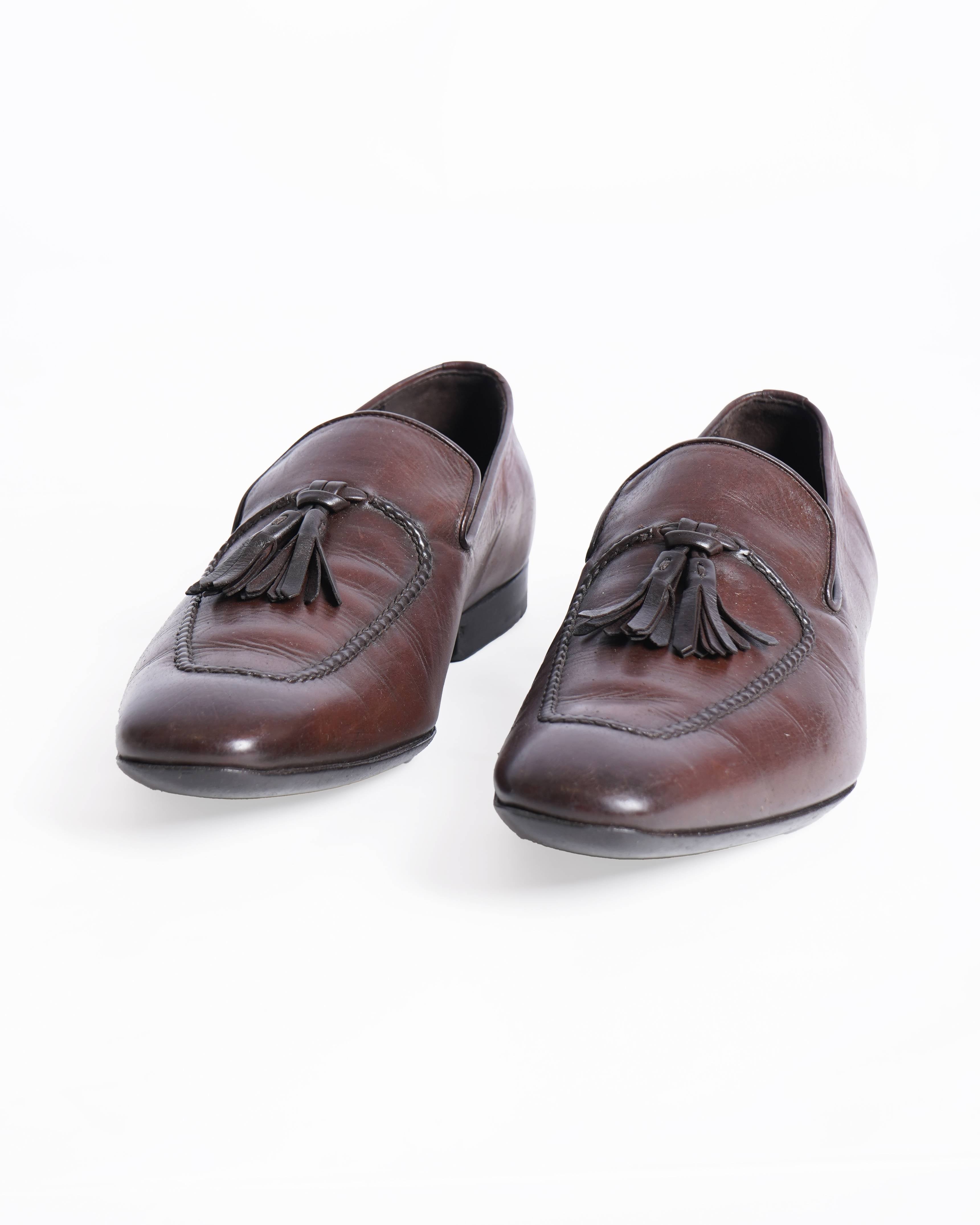 Berluti Tassel Loafers in Brown Leather