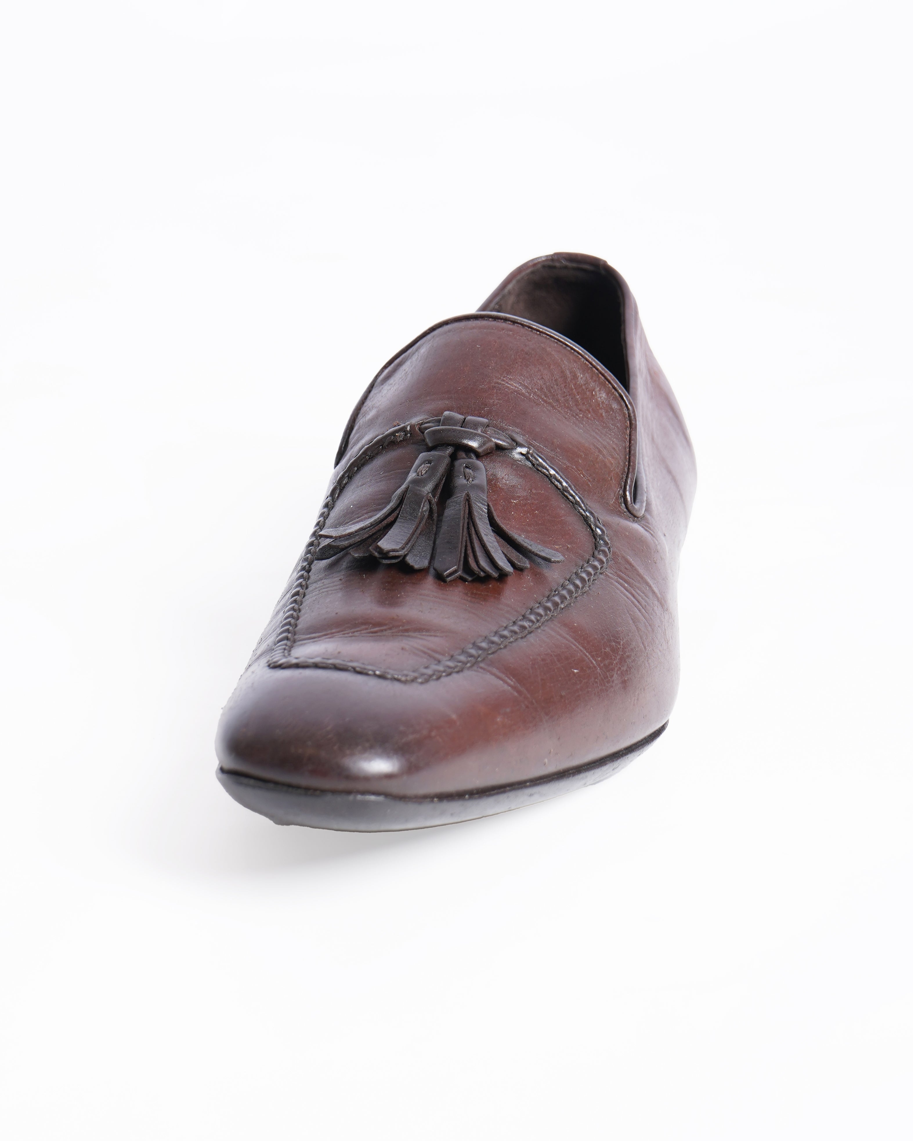 Berluti Tassel Loafers in Brown Leather