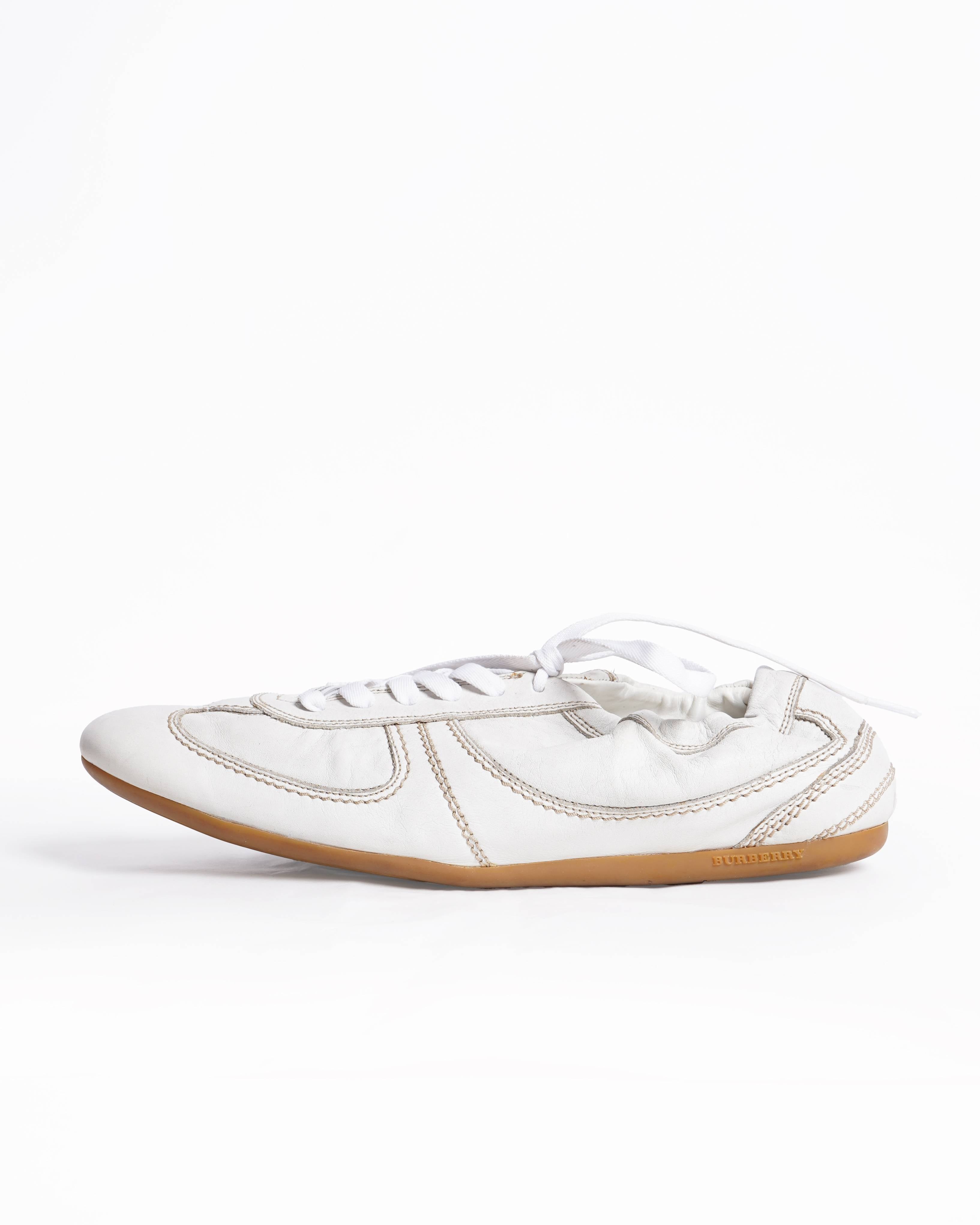 Burberry Cloth Sneakers in white