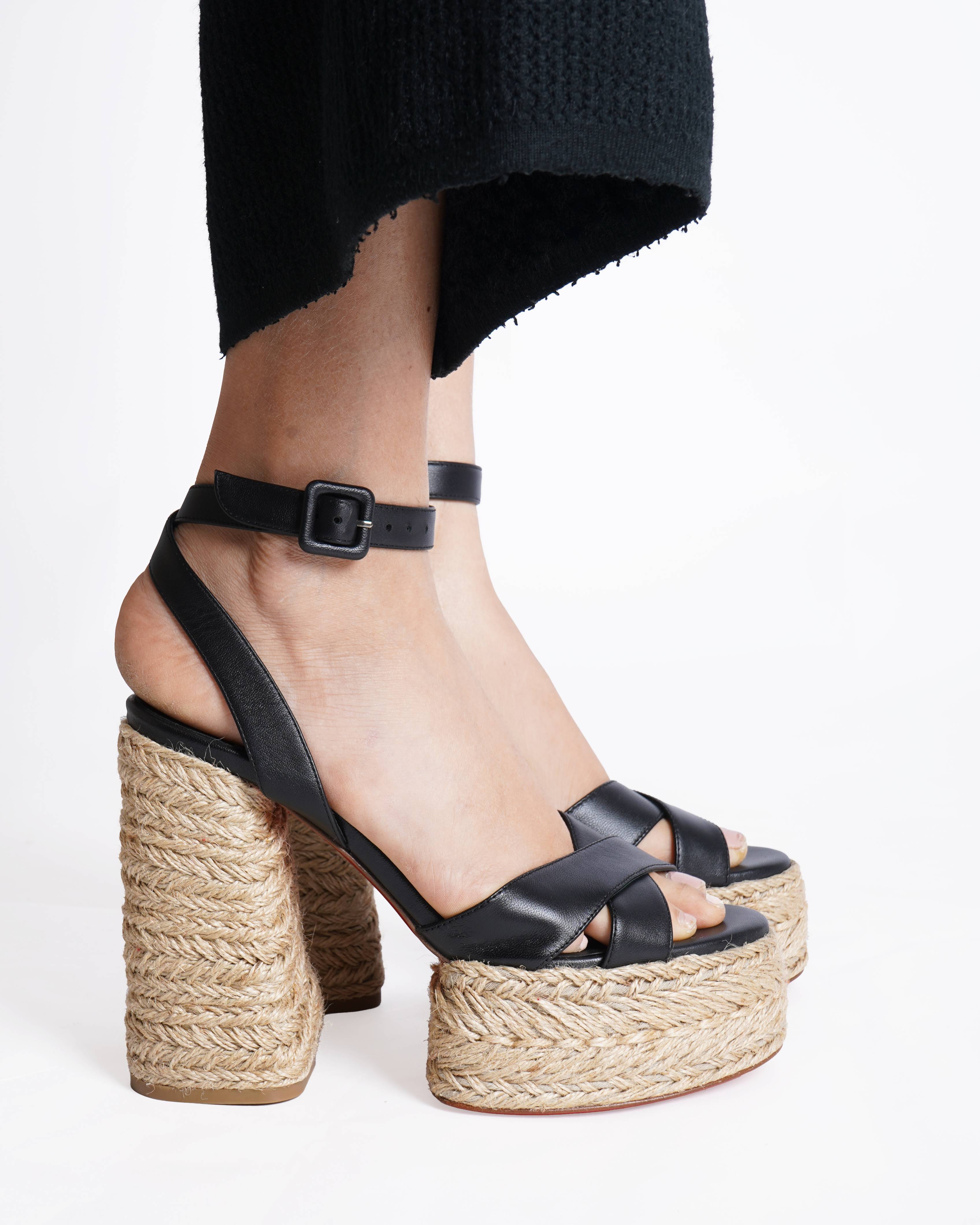 Christian Louboutin Black Wedges