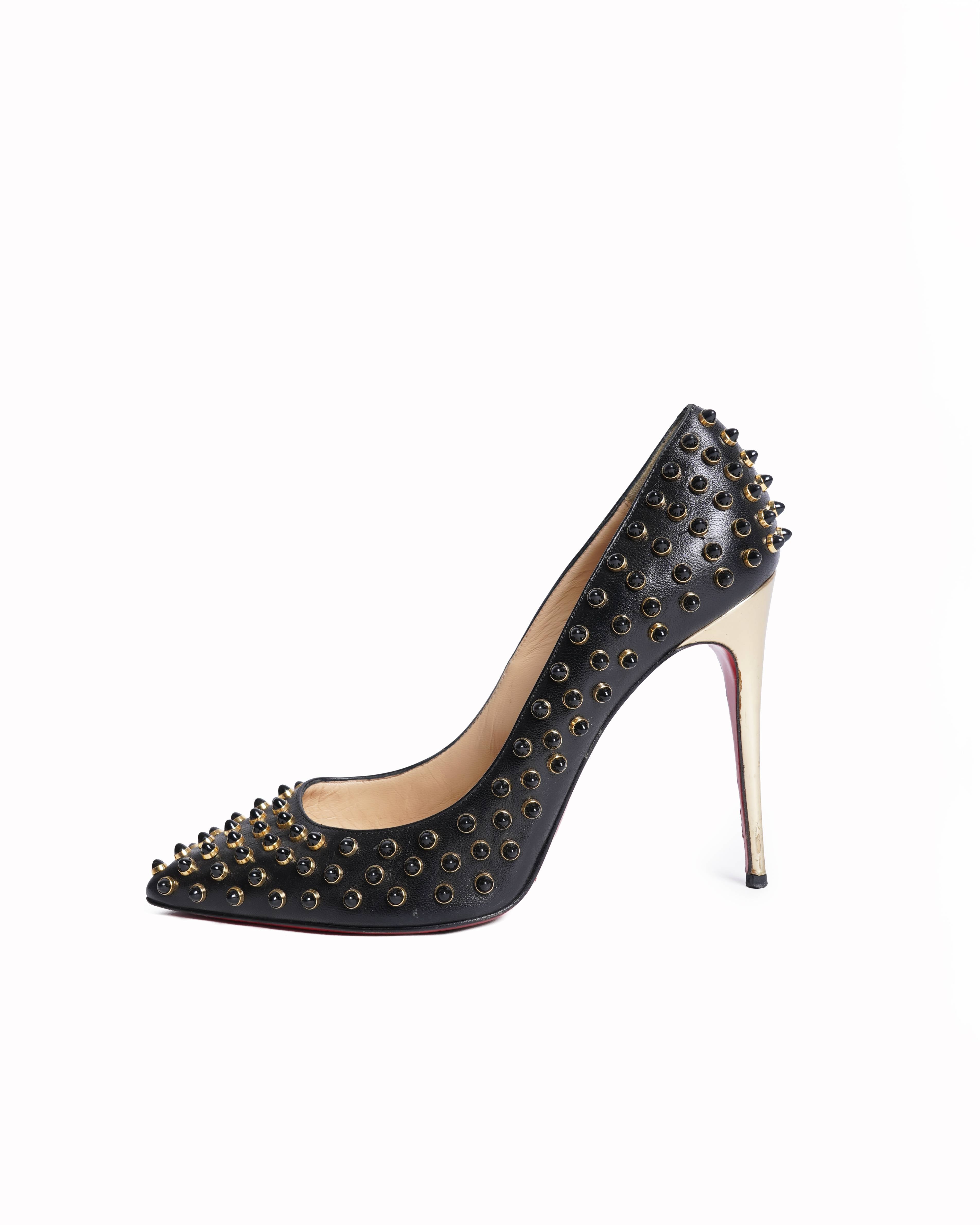 Christian Louboutin Studded Pumps In Black