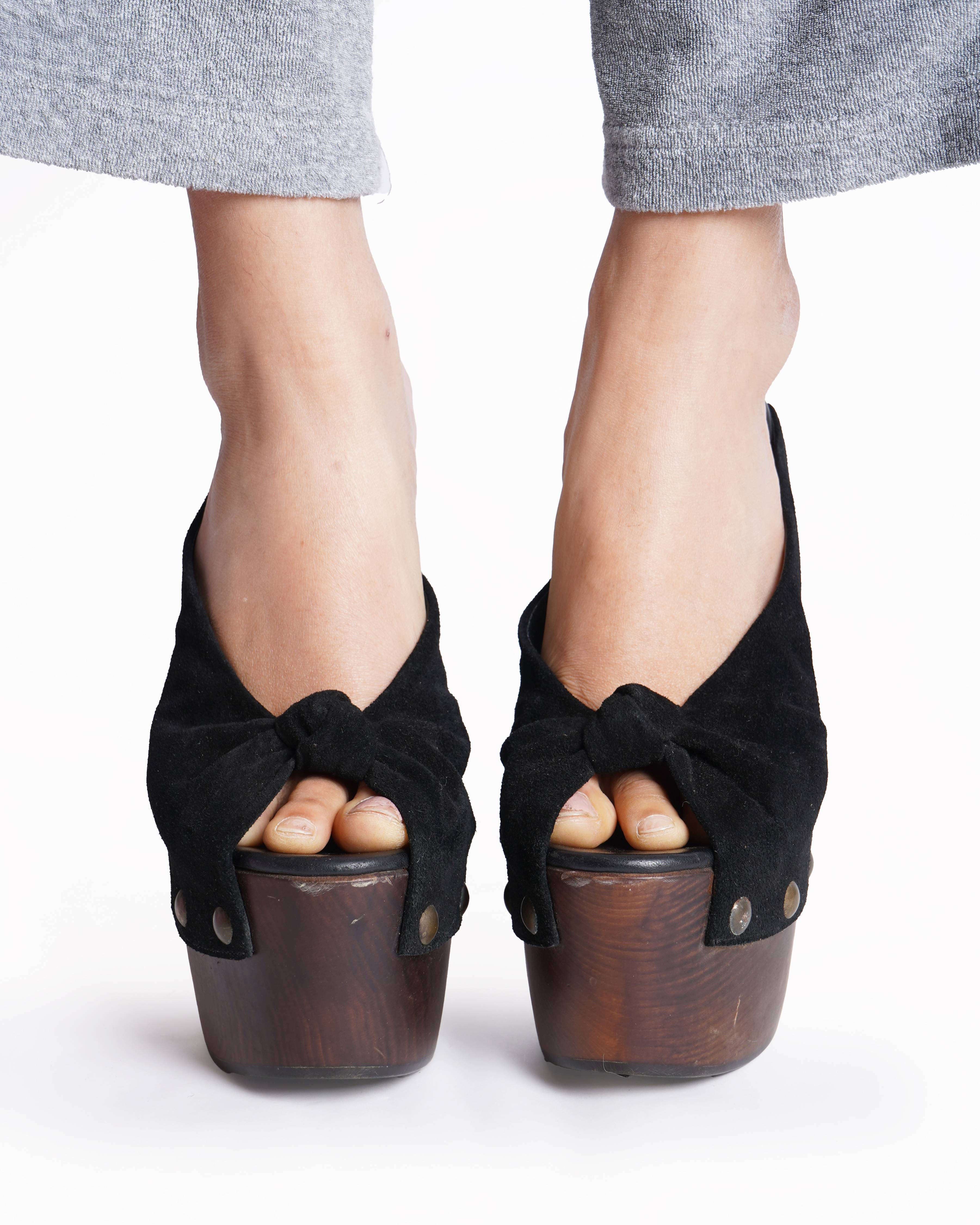 Giuseppe Zanotti black Wooden heels Platform