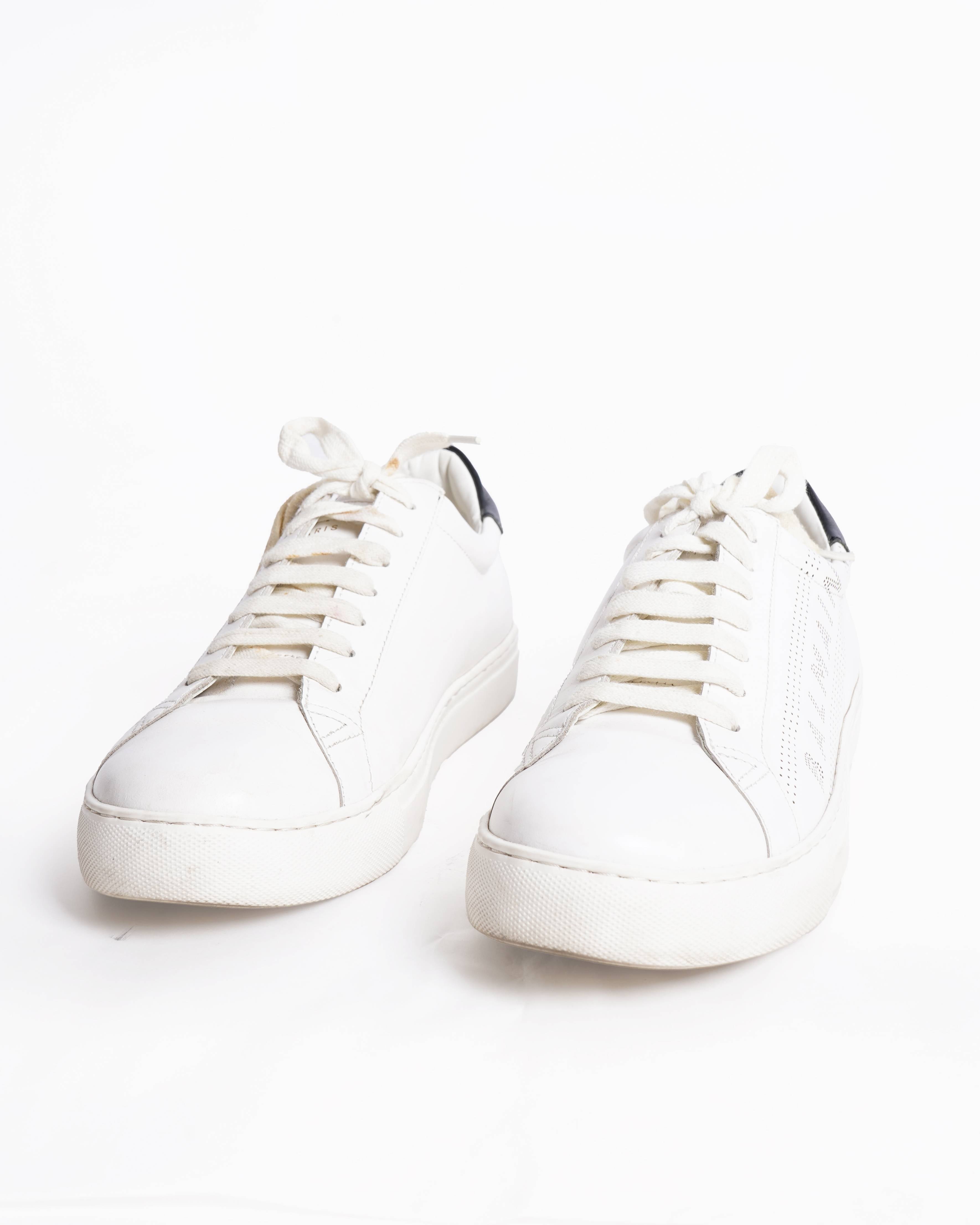 Balmain Men's Lace-up Shoes In White