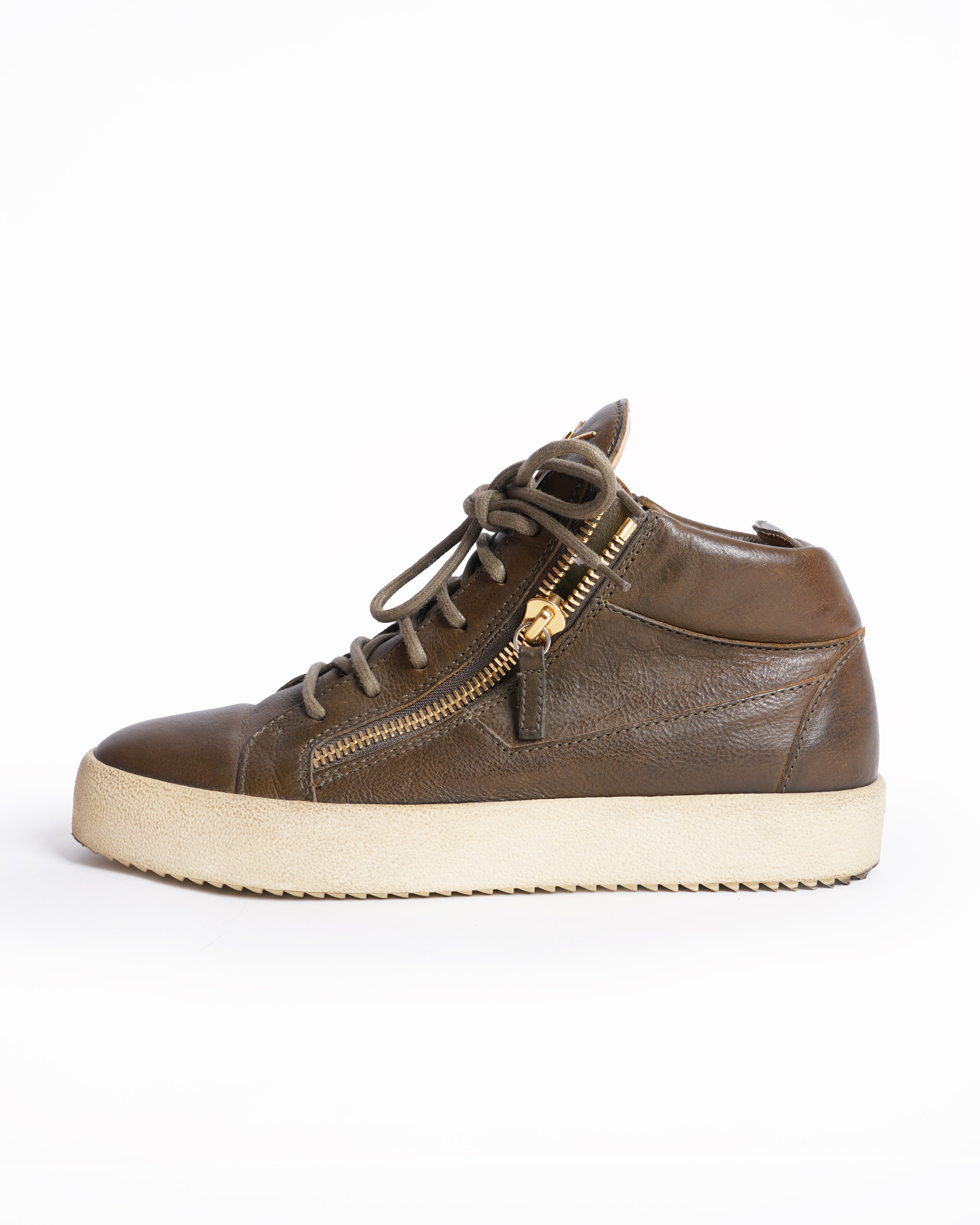 Giuseppe Zanotti High top sneakers in Brown Leather