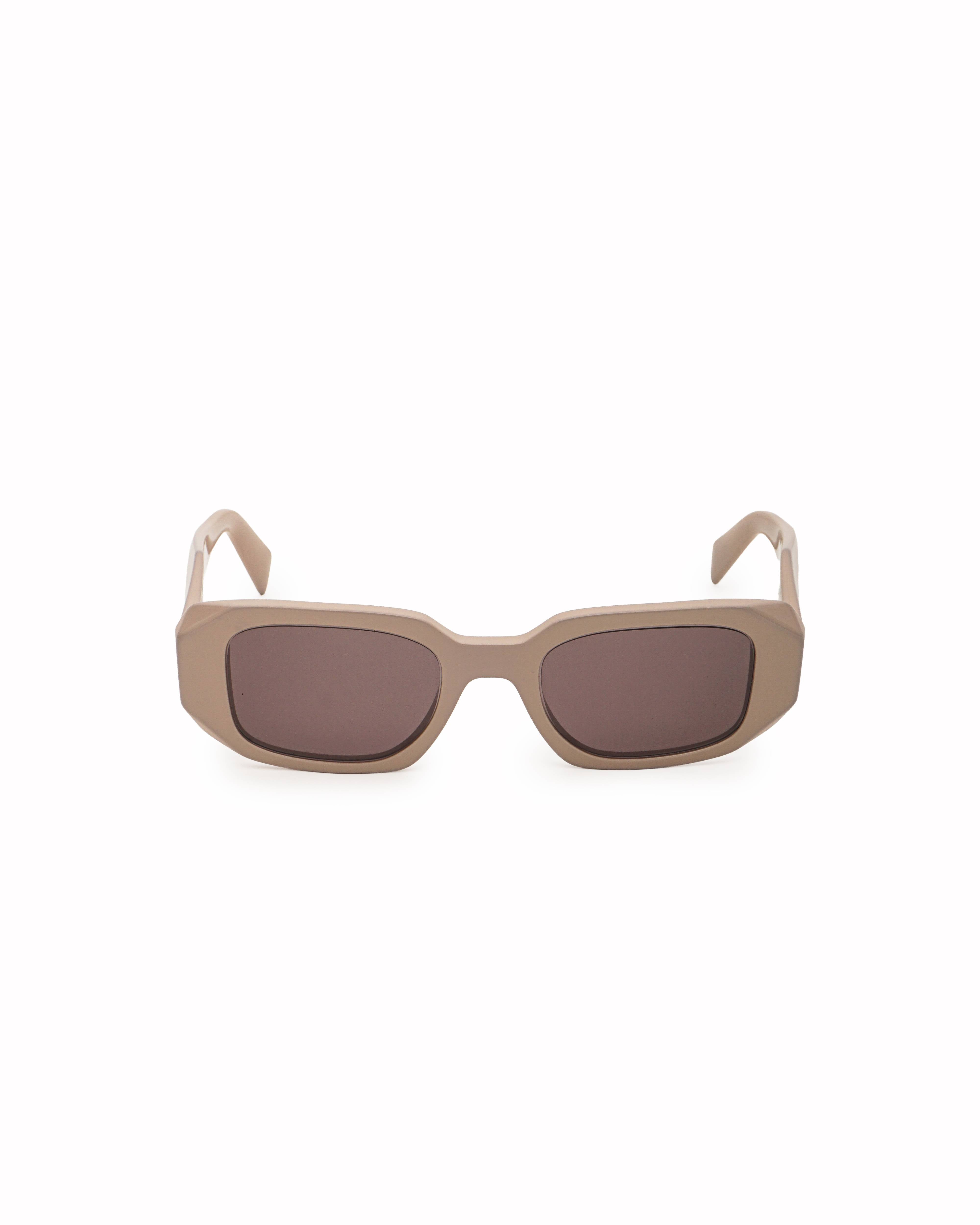 Prada Mauve Pink Acetate Symbole Rectangular Sunglasses